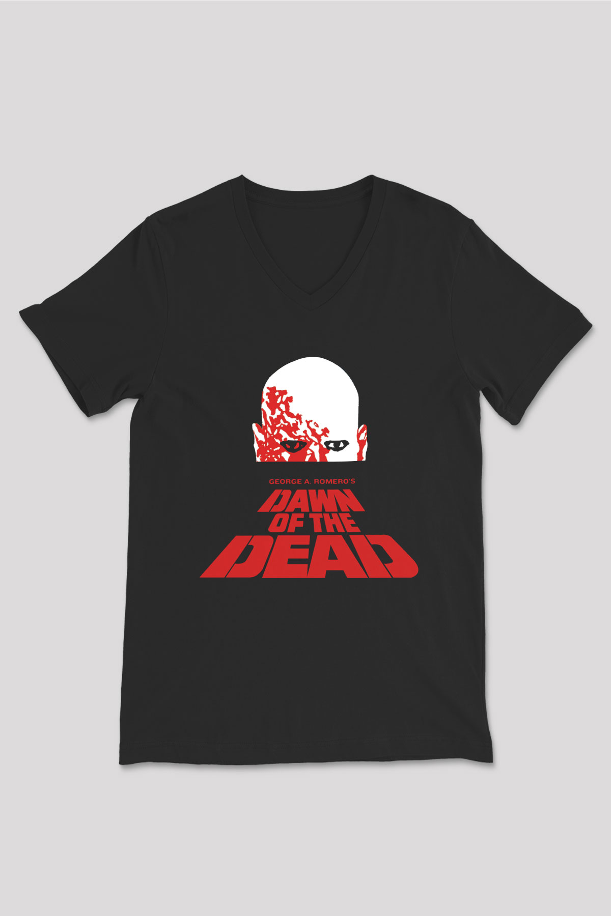Dawn of the Dead Siyah Unisex  V Yaka Tişört