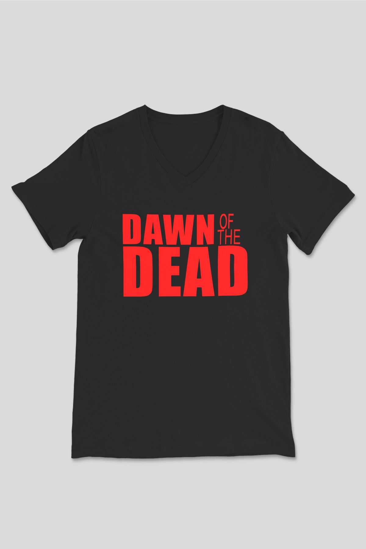 Dawn of the Dead Siyah Unisex V Yaka Tişört