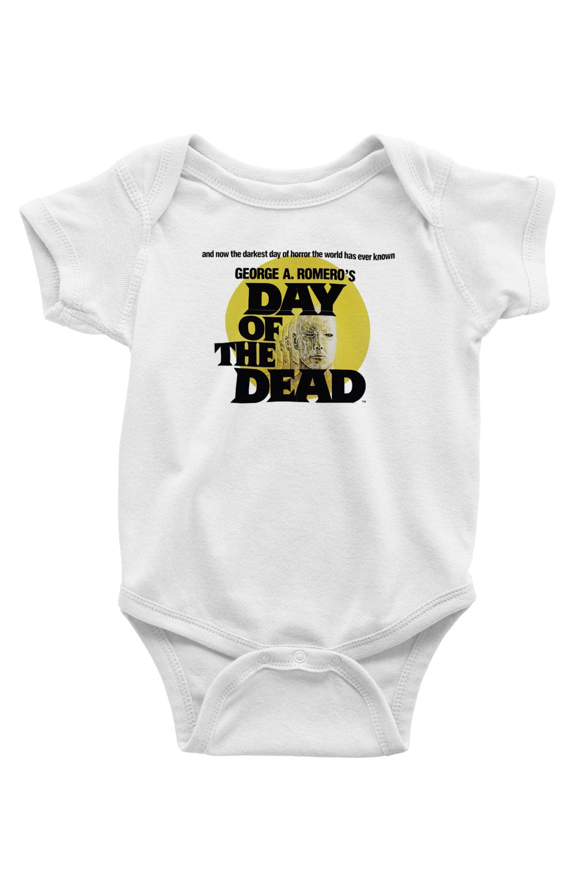 Day of the Dead Baskılı Beyaz Unisex Bebek Body - Zıbın