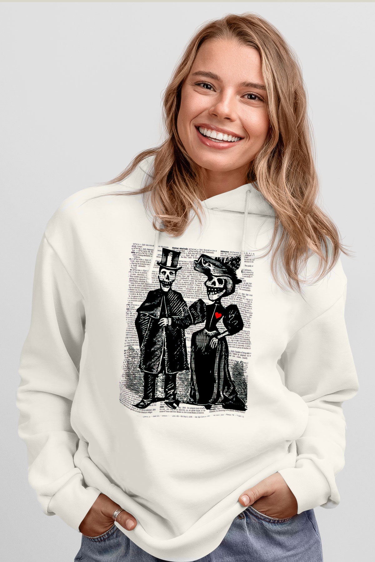 Day of the Dead Beyaz Unisex Hoodie