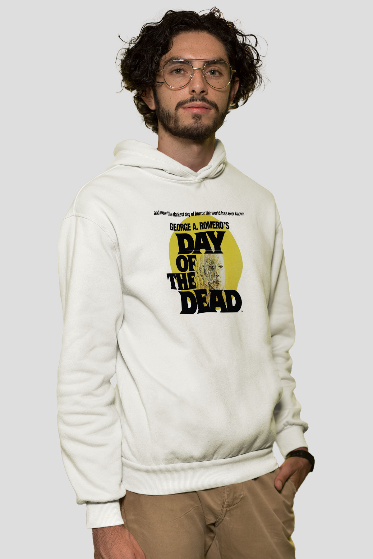 Day of the Dead Beyaz Unisex Kapşonlu Sweatshirt