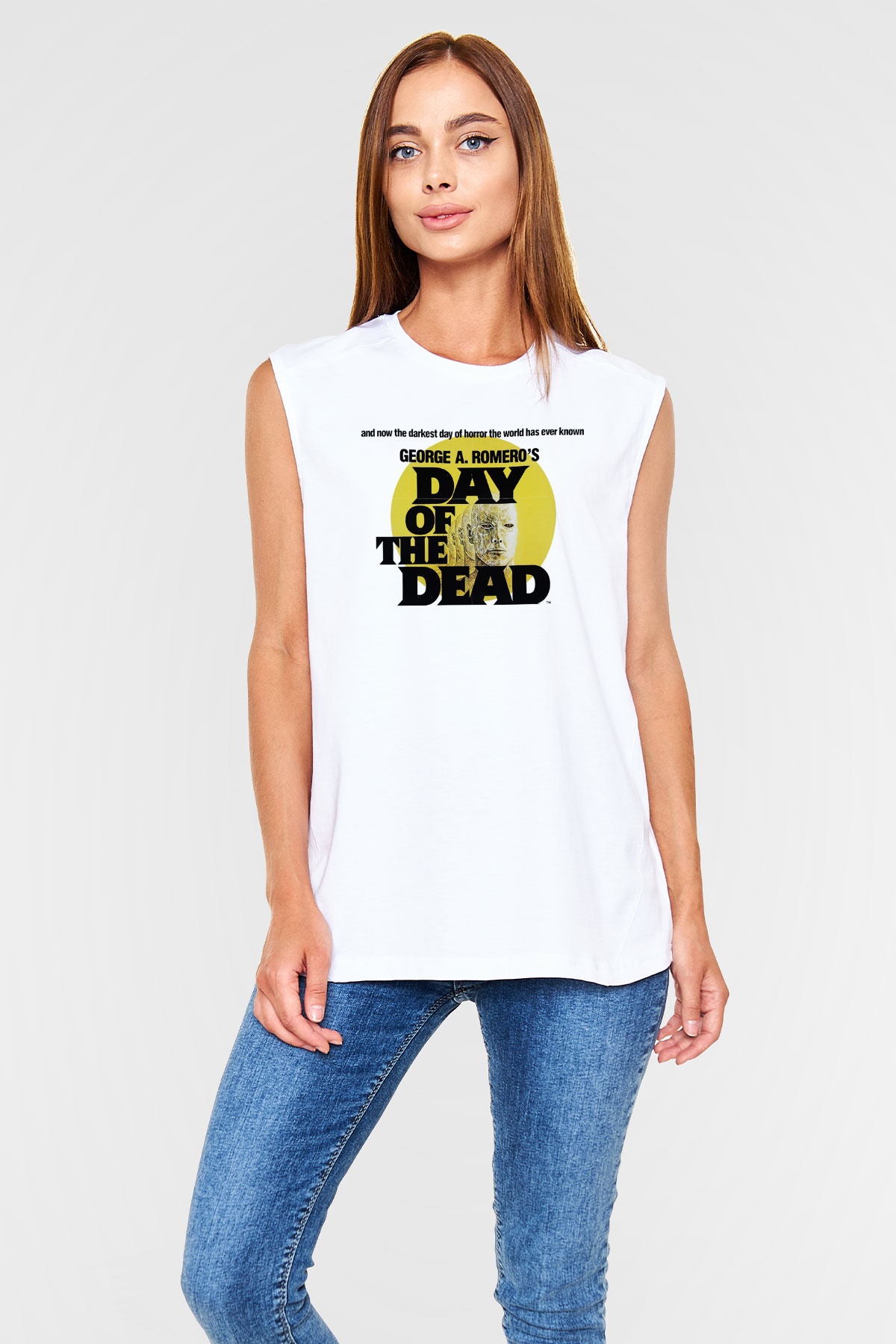 Day of the Dead Beyaz Unisex Kolsuz Tişört