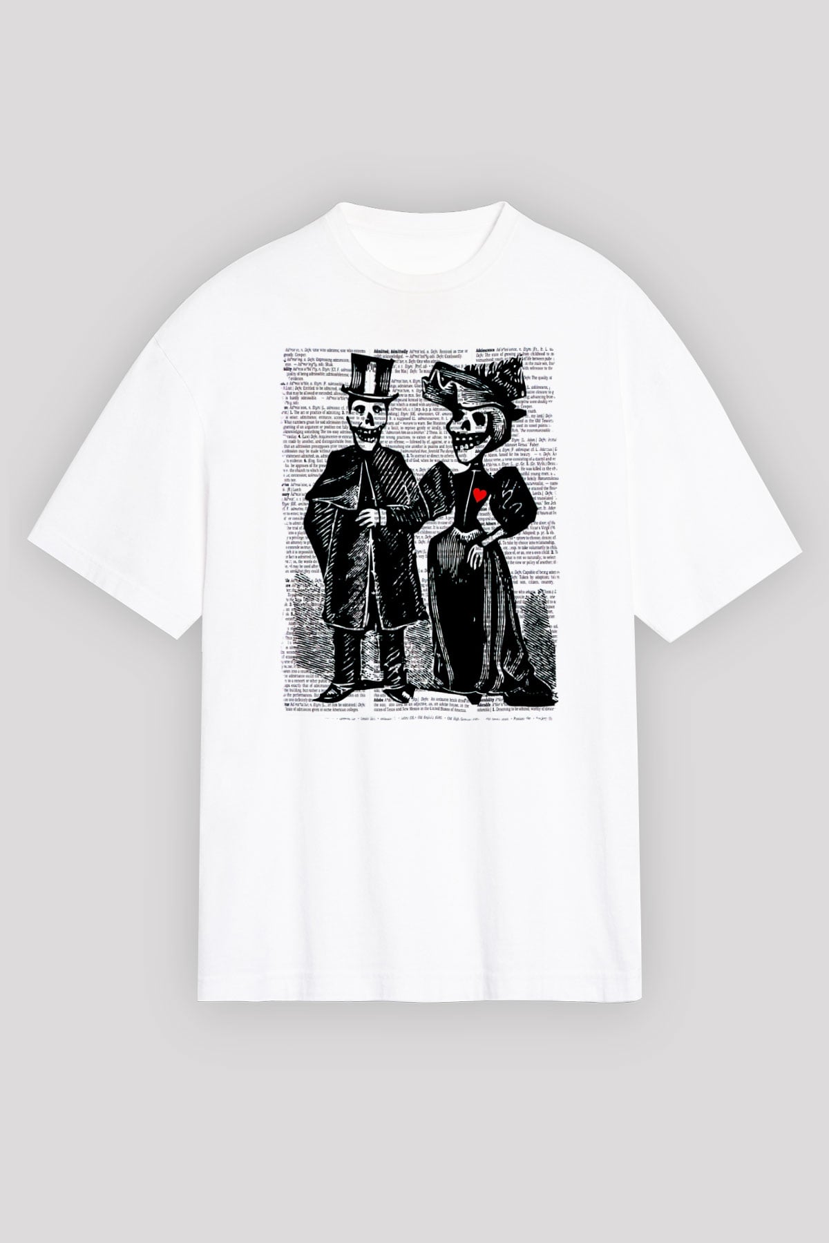 Day of the Dead Beyaz Oversize Tişört