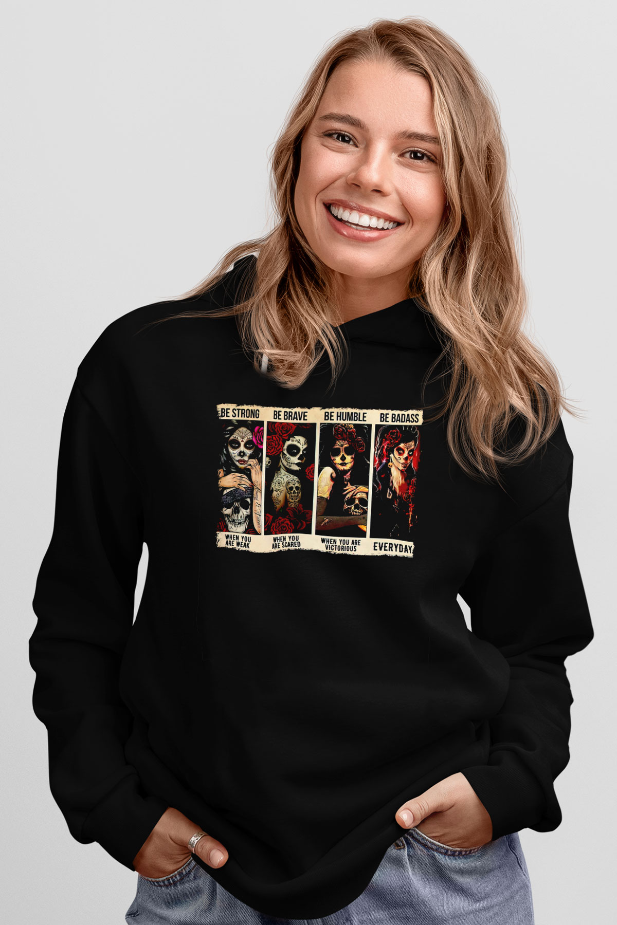 Day of the Dead Siyah Unisex Hoodie