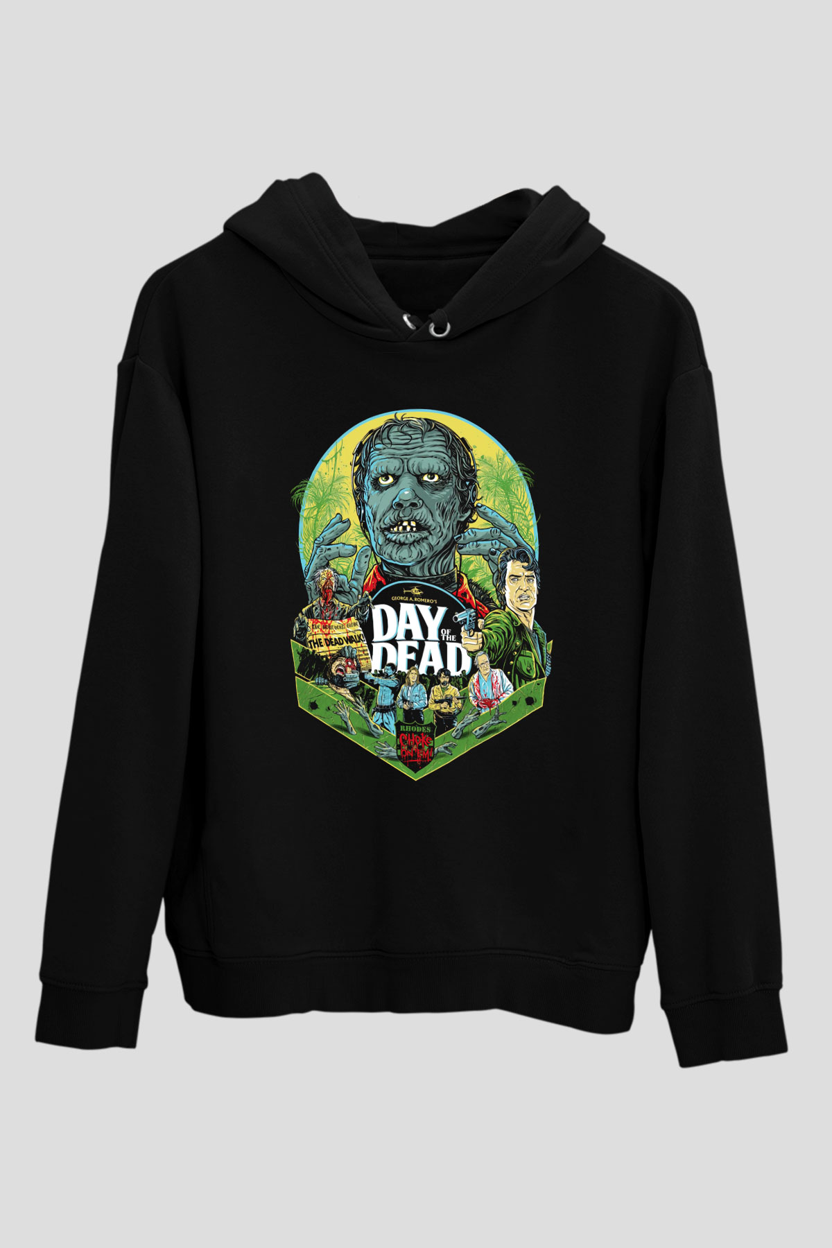 Day of the Dead Siyah Unisex Kapüşonlu Sweatshirt