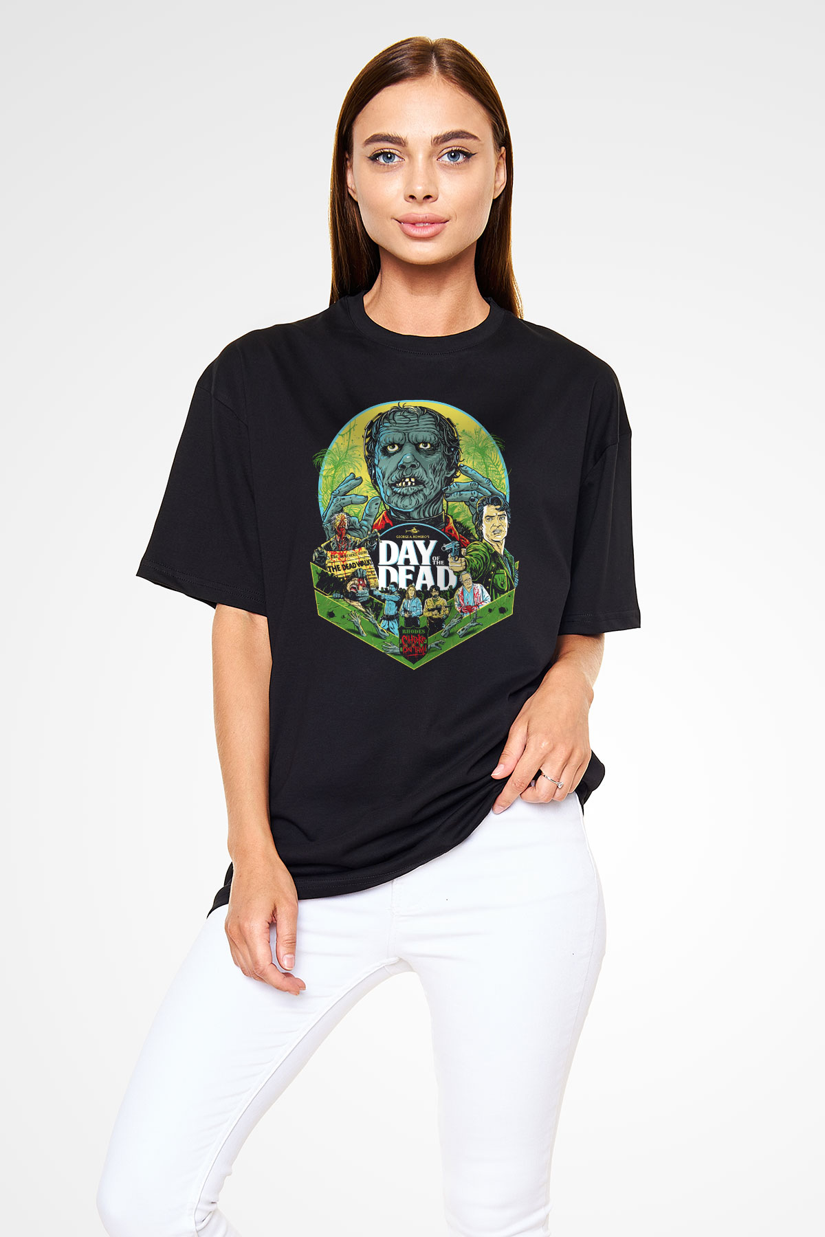 Day of the Dead Siyah Unisex Oversize Tişört