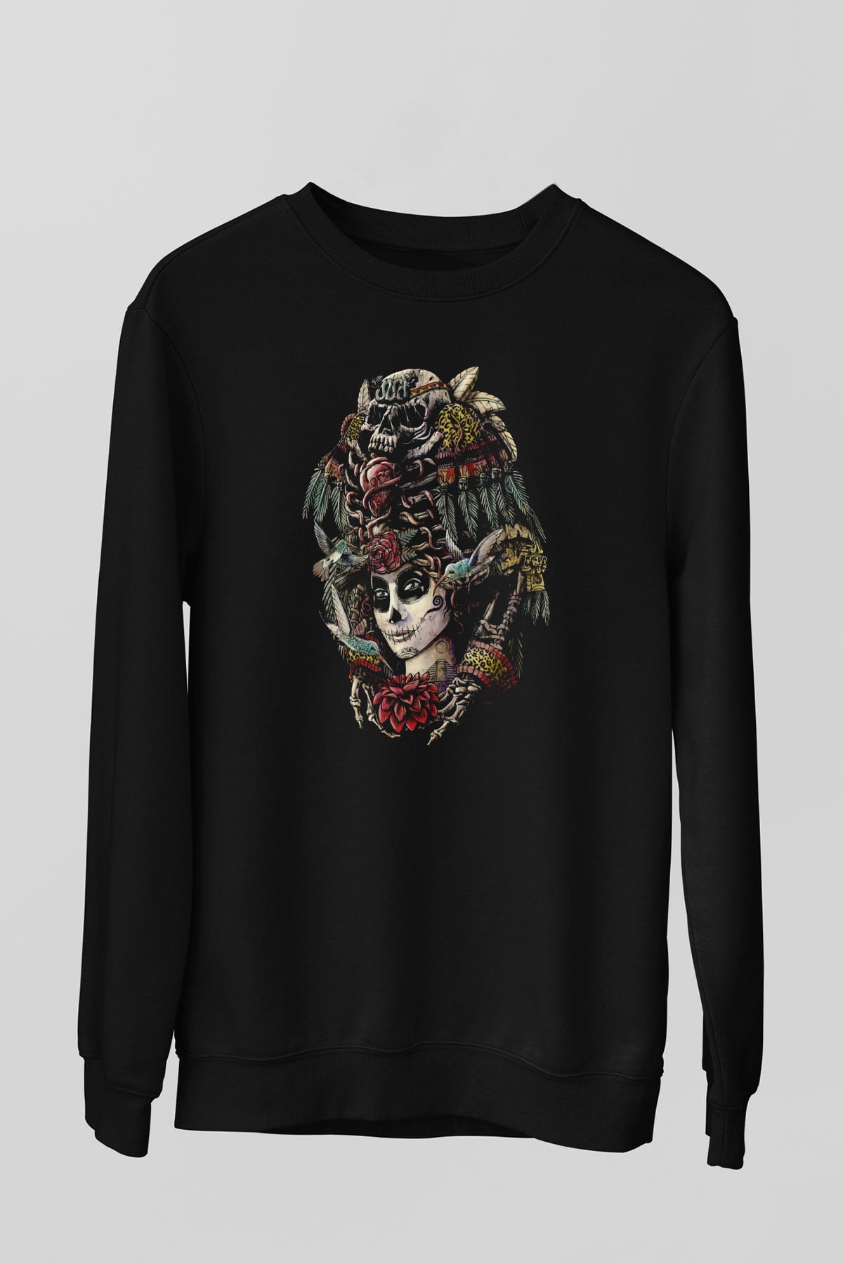 Day of the Dead Siyah Unisex  Sweatshirt