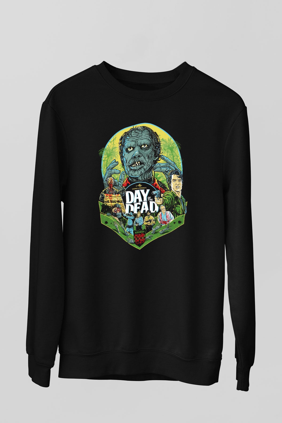 Day of the Dead Siyah Unisex Sweatshirt