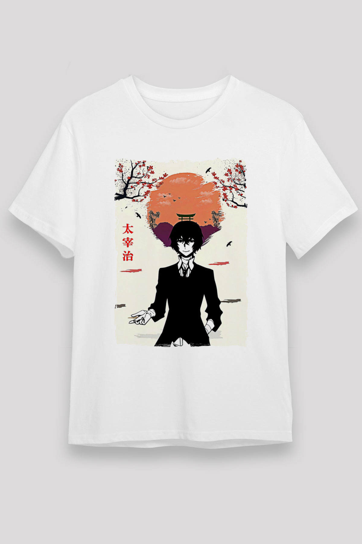 Dazai Unisex Baskılı Beyaz Tişört - Tshirt