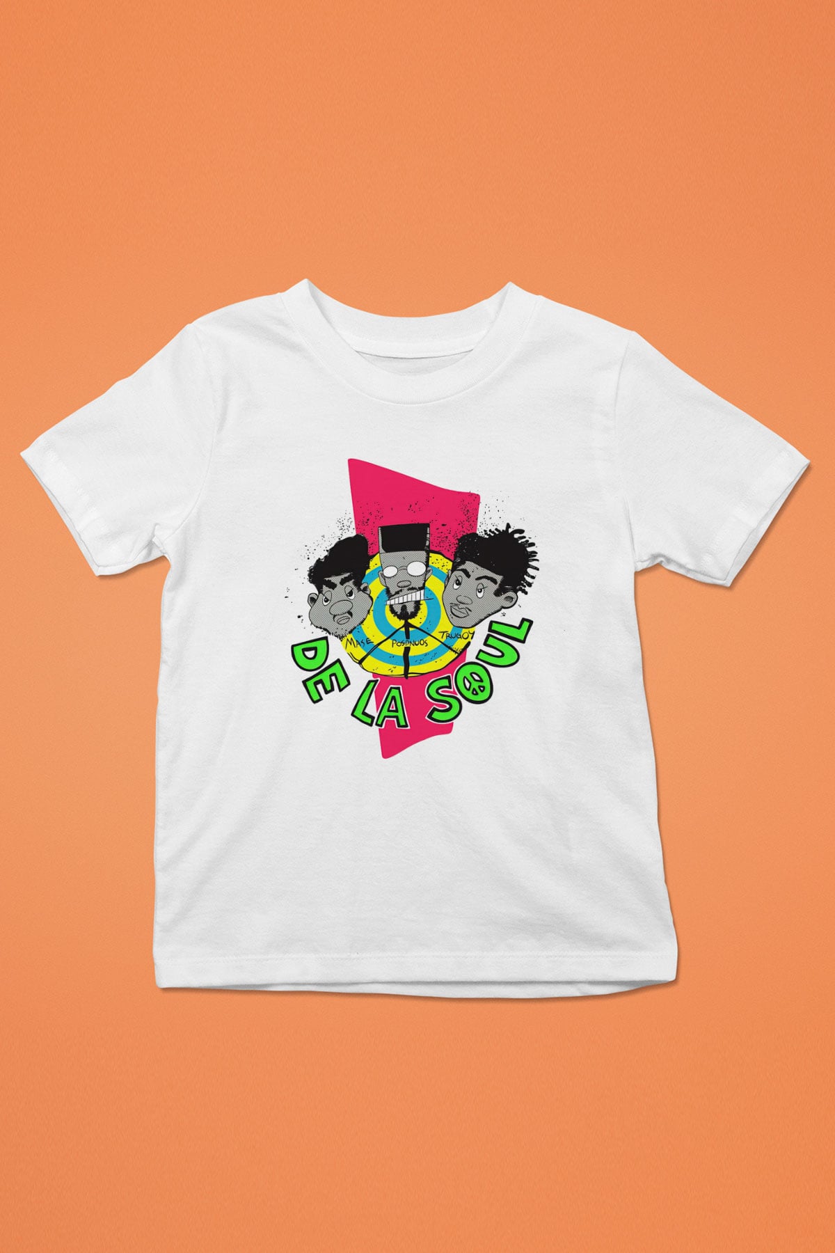 De La Soul Baskılı Beyaz Unisex Çocuk Tişört