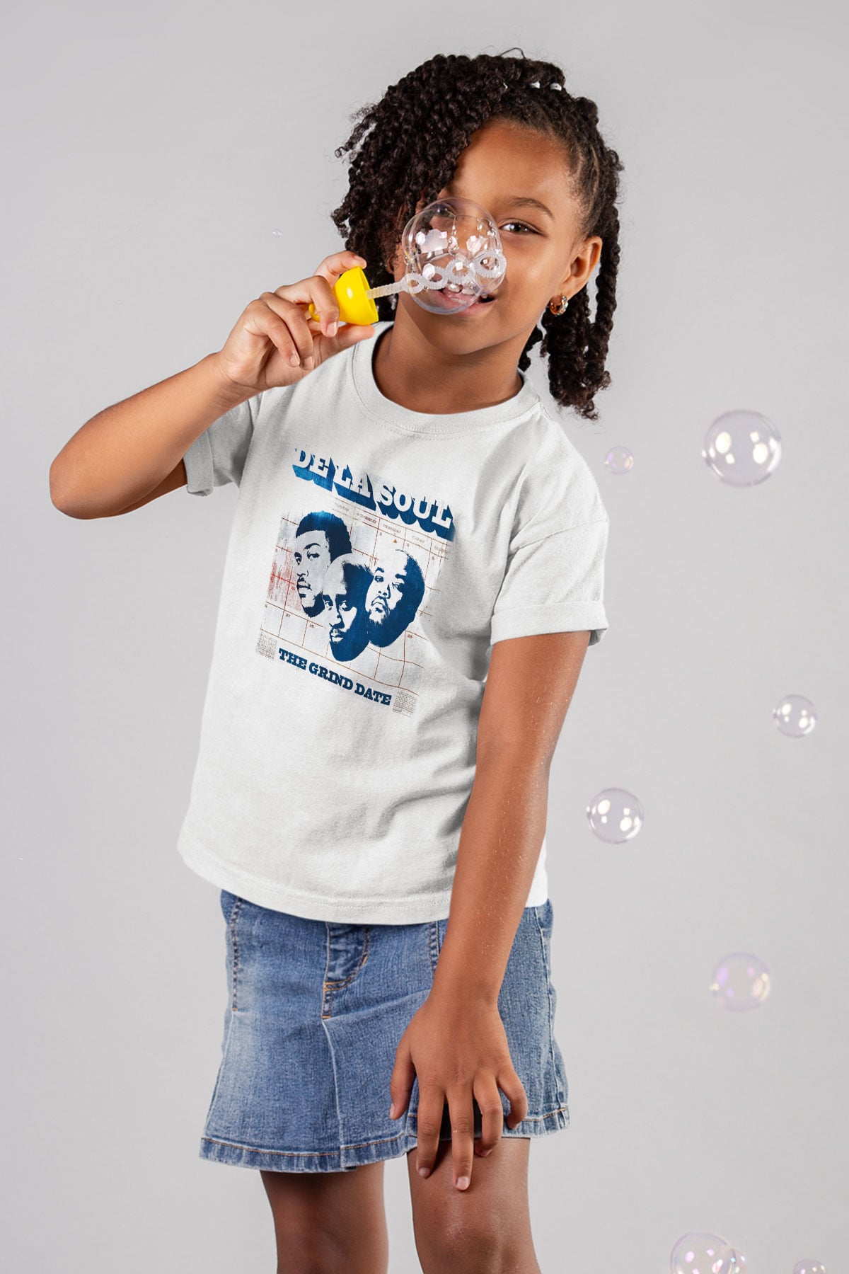 De La Soul Baskılı Beyaz Unisex Çocuk Tişört