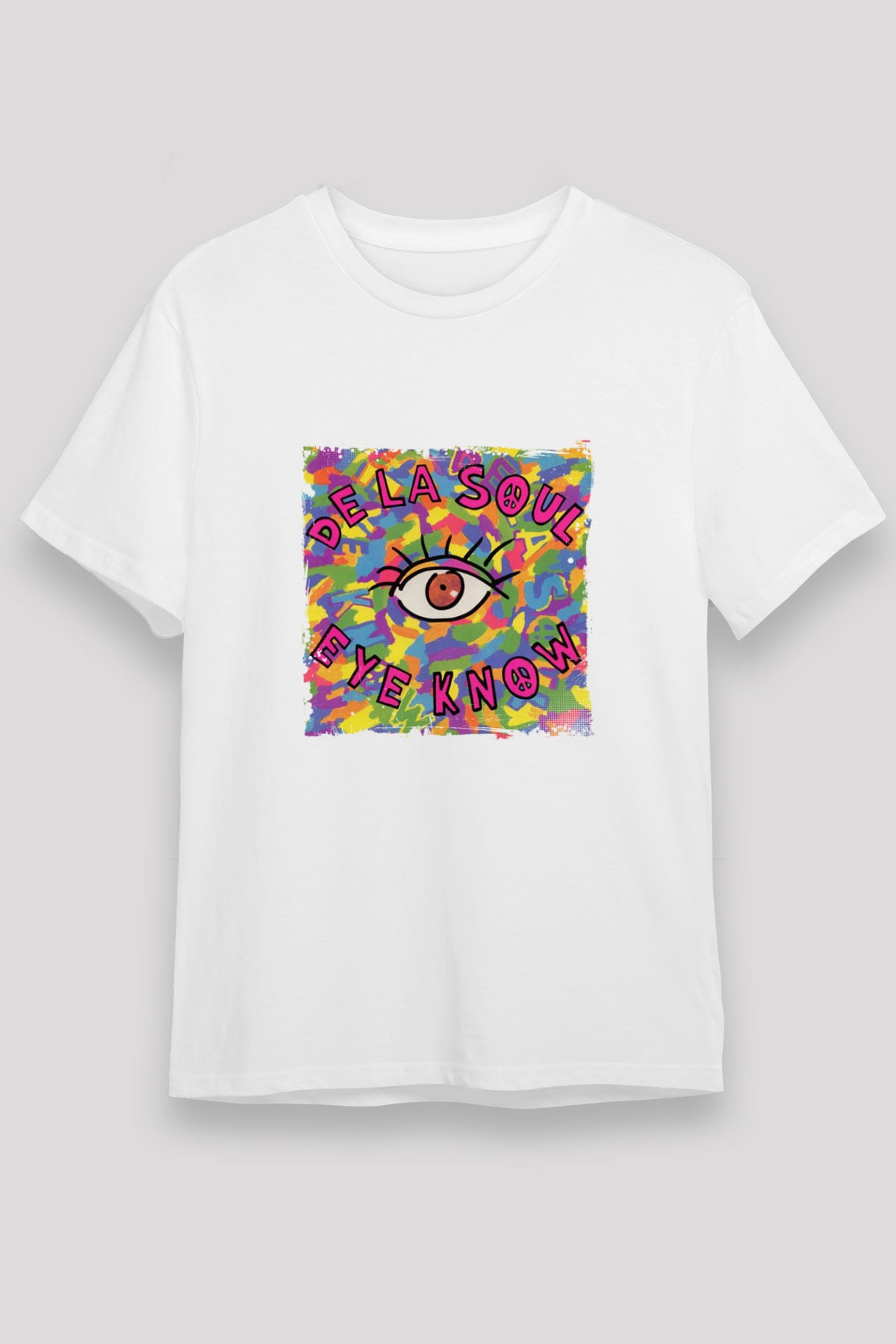 De La Soul Baskılı Unisex Beyaz Tişört