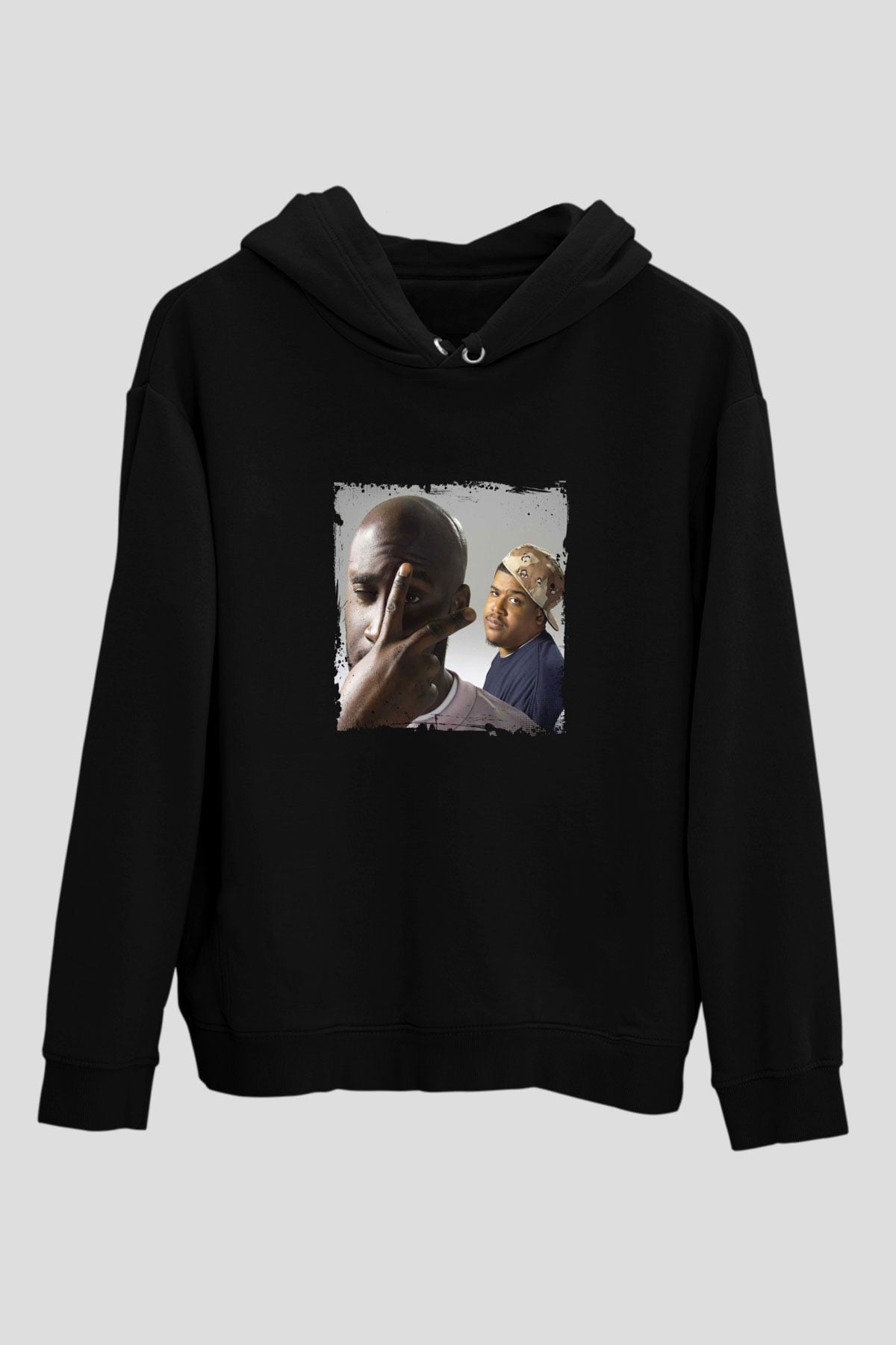 De La Soul Baskılı Unisex Siyah Hoodie