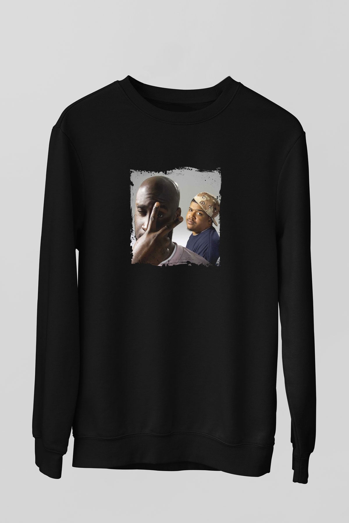 De La Soul Baskılı Unisex Siyah Sweatshirt