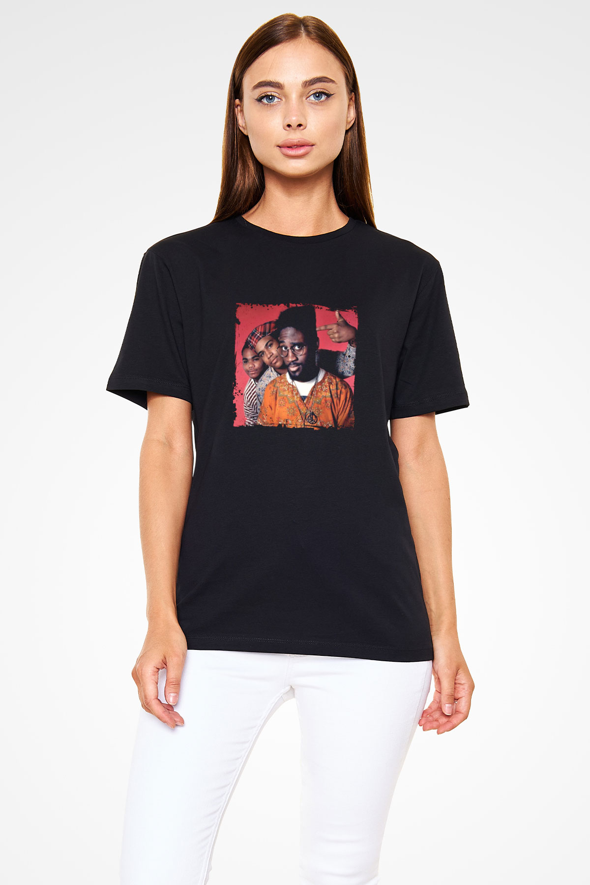 De La Soul Baskılı Unisex Siyah Tişört