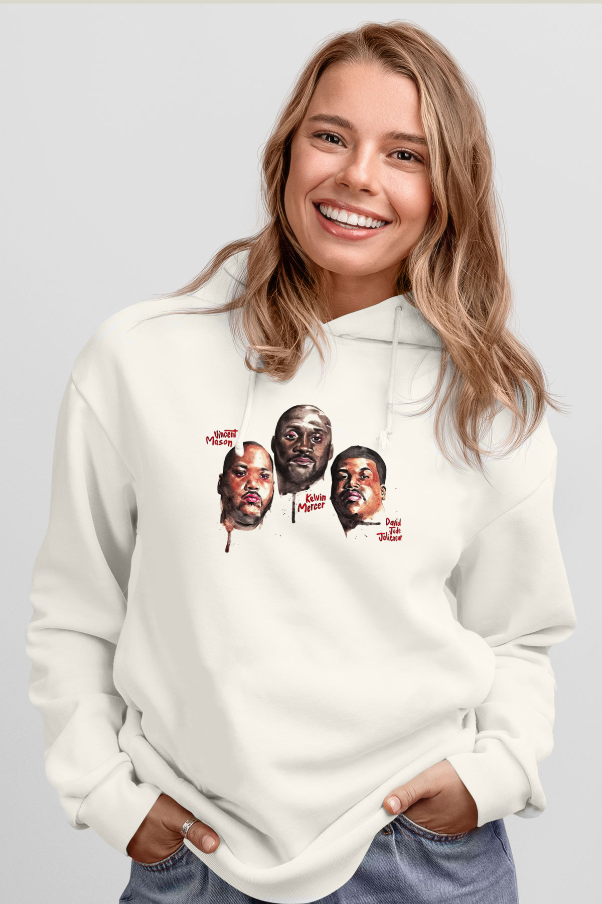De La Soul Beyaz Unisex Kapşonlu Sweatshirt