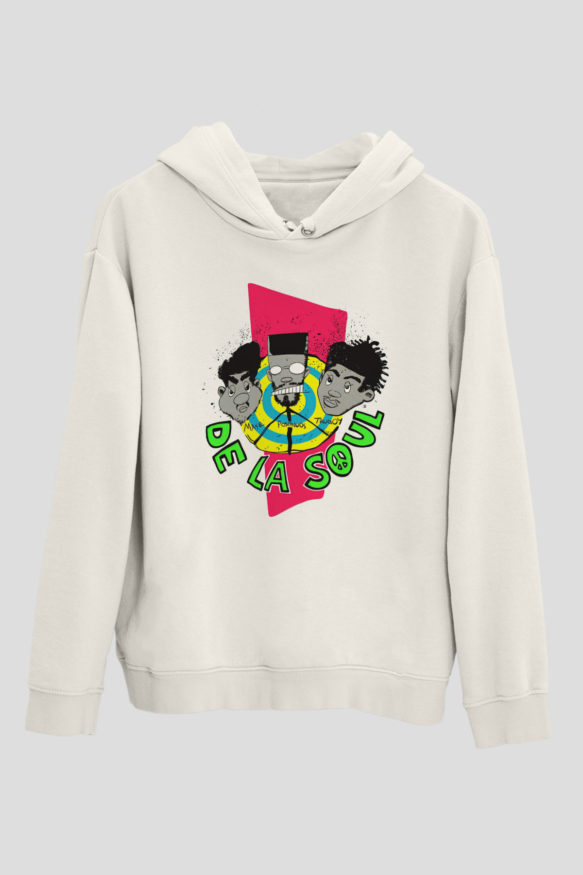 De La Soul Beyaz Unisex Kapşonlu Sweatshirt