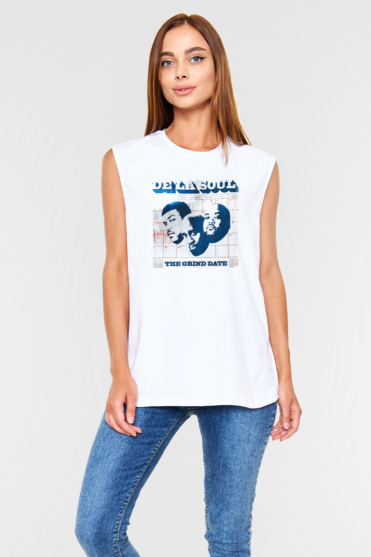 De La Soul Beyaz Unisex Kolsuz Tişört