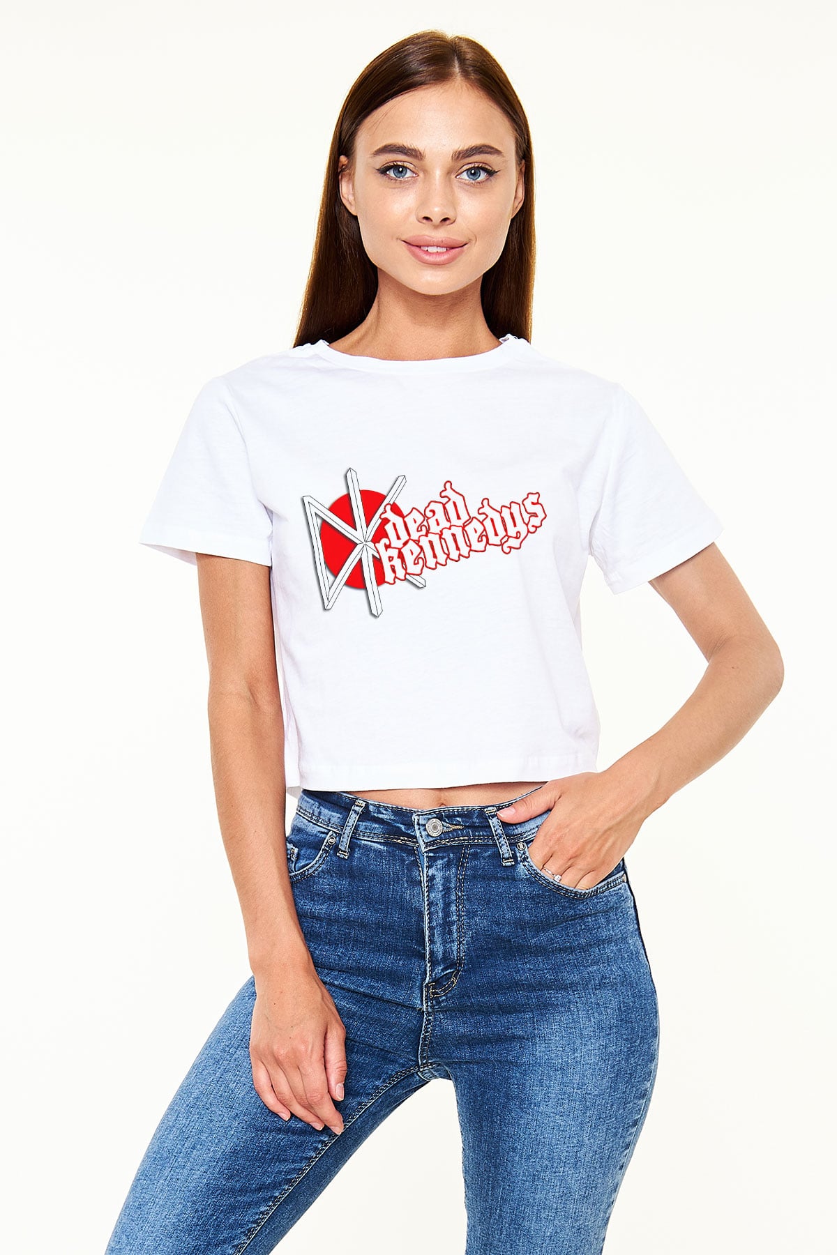 Dead Kennedys Beyaz Croptop Tişört