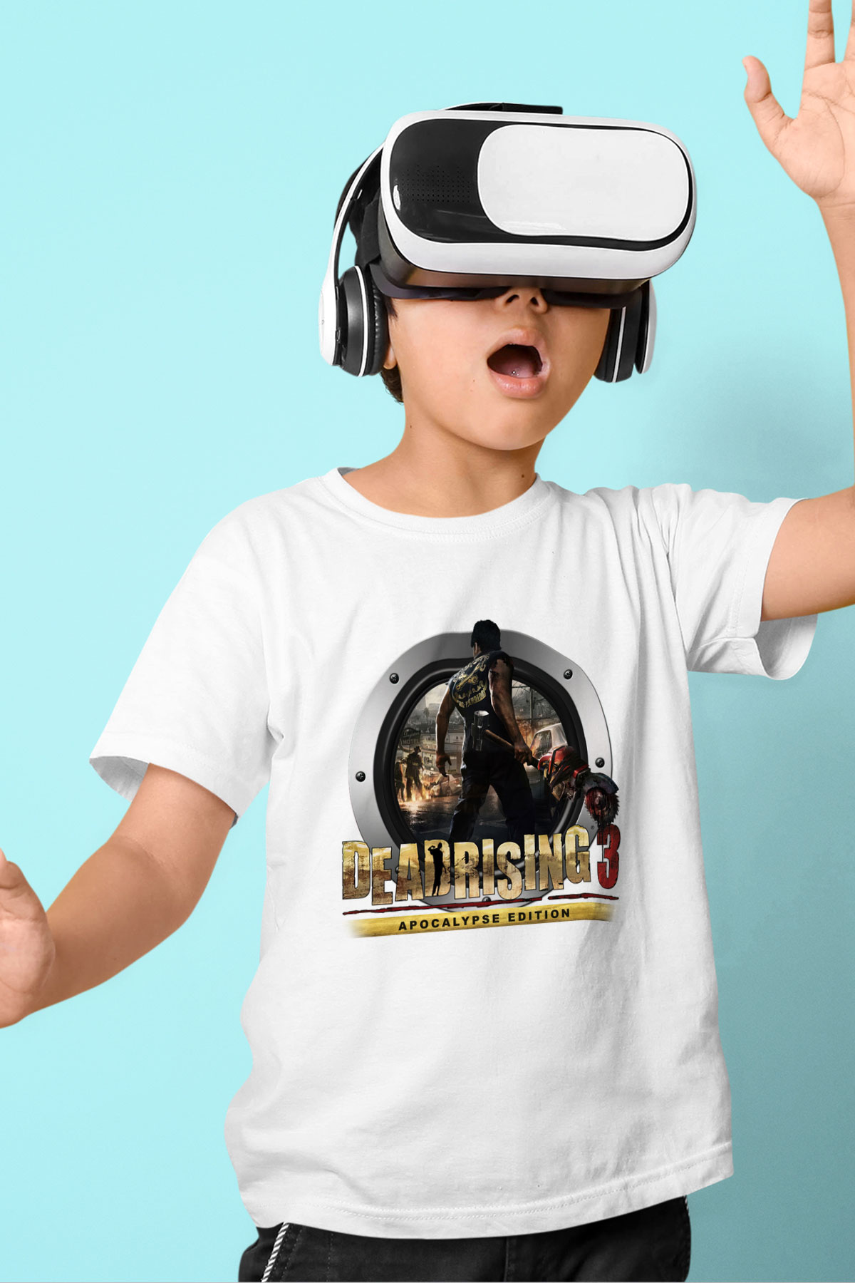 Dead Rising Beyaz Unisex Çocuk Tişört