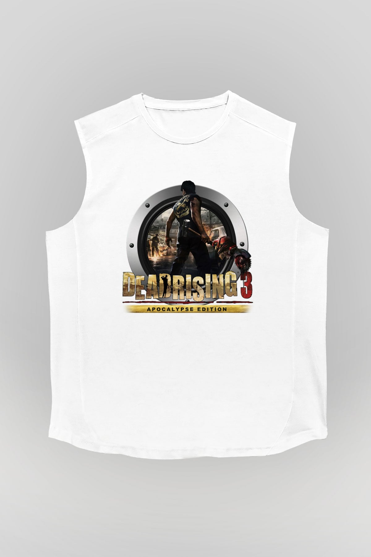 Dead Rising Beyaz Unisex Kolsuz Tişört