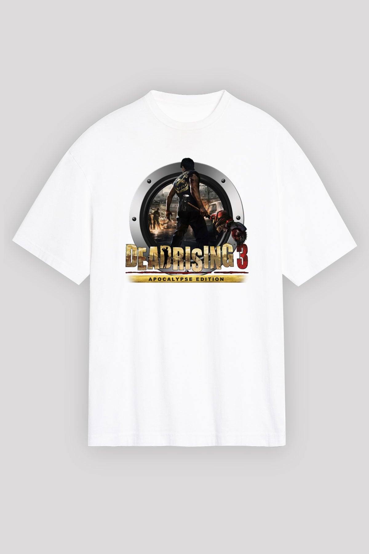 Dead Rising Beyaz Oversize Tişört Oversize T-shirt