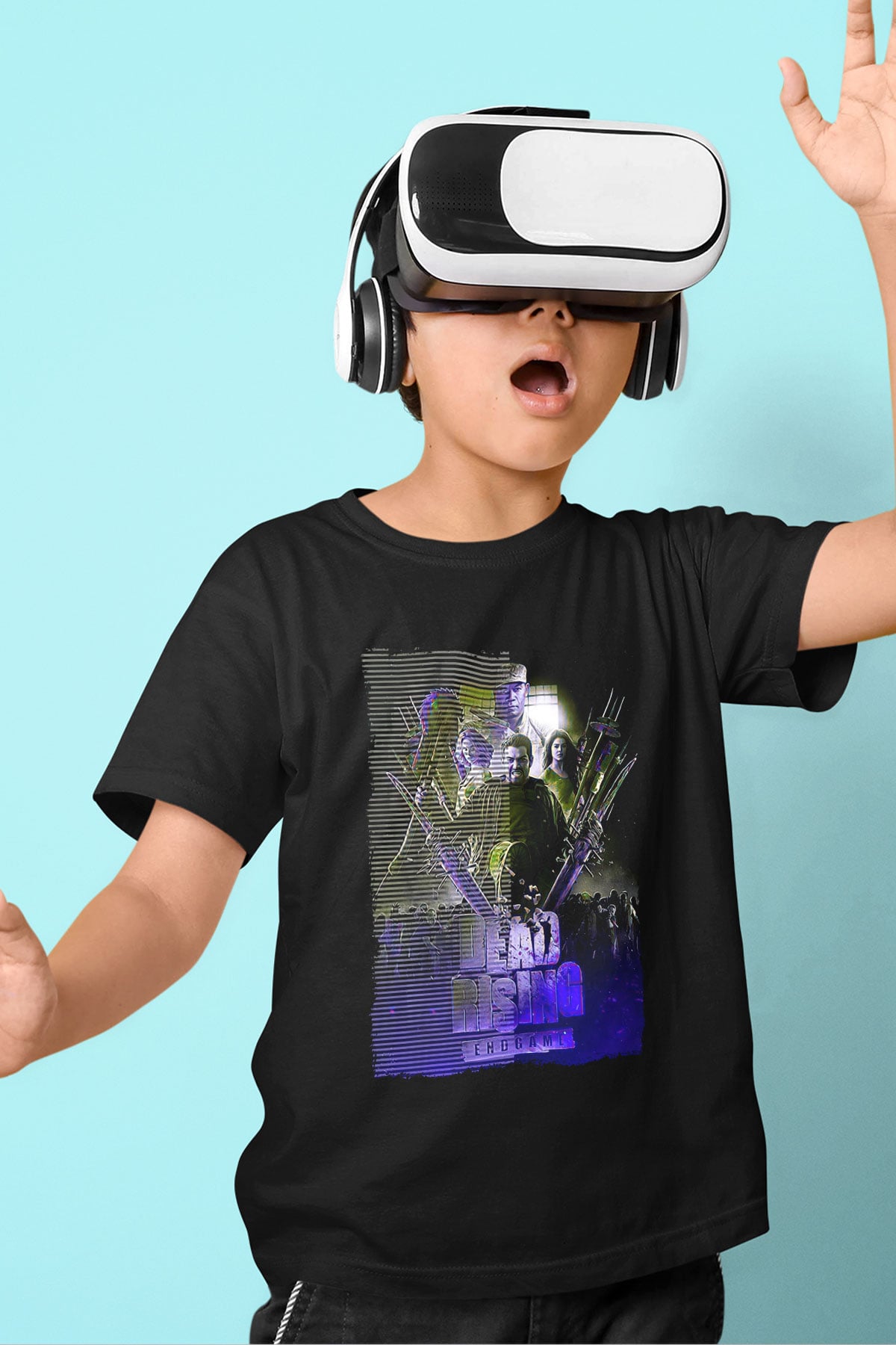 Dead Rising Siyah Unisex Çocuk Tişört