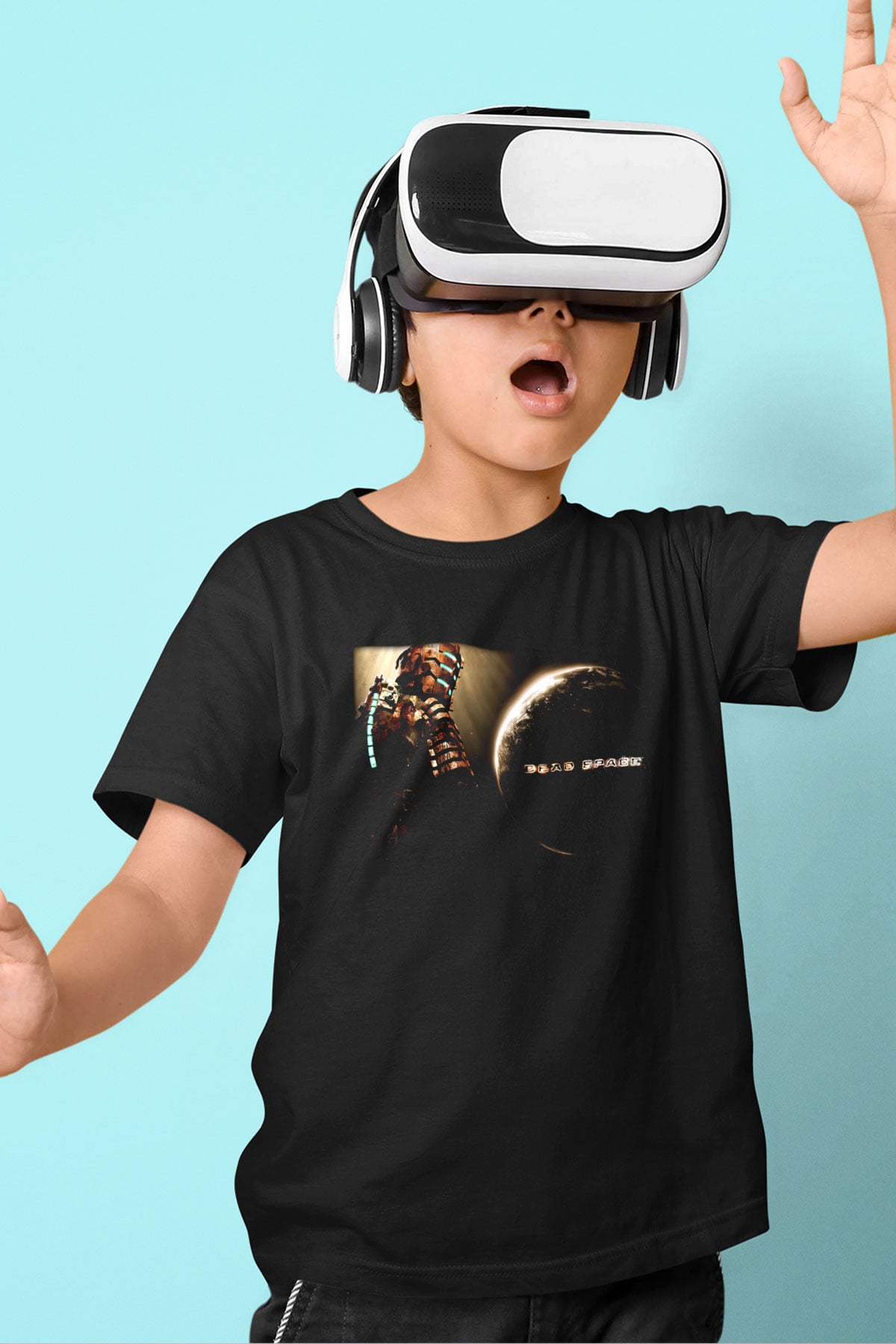 Dead Space Baskılı Siyah Unisex Çocuk Tişört