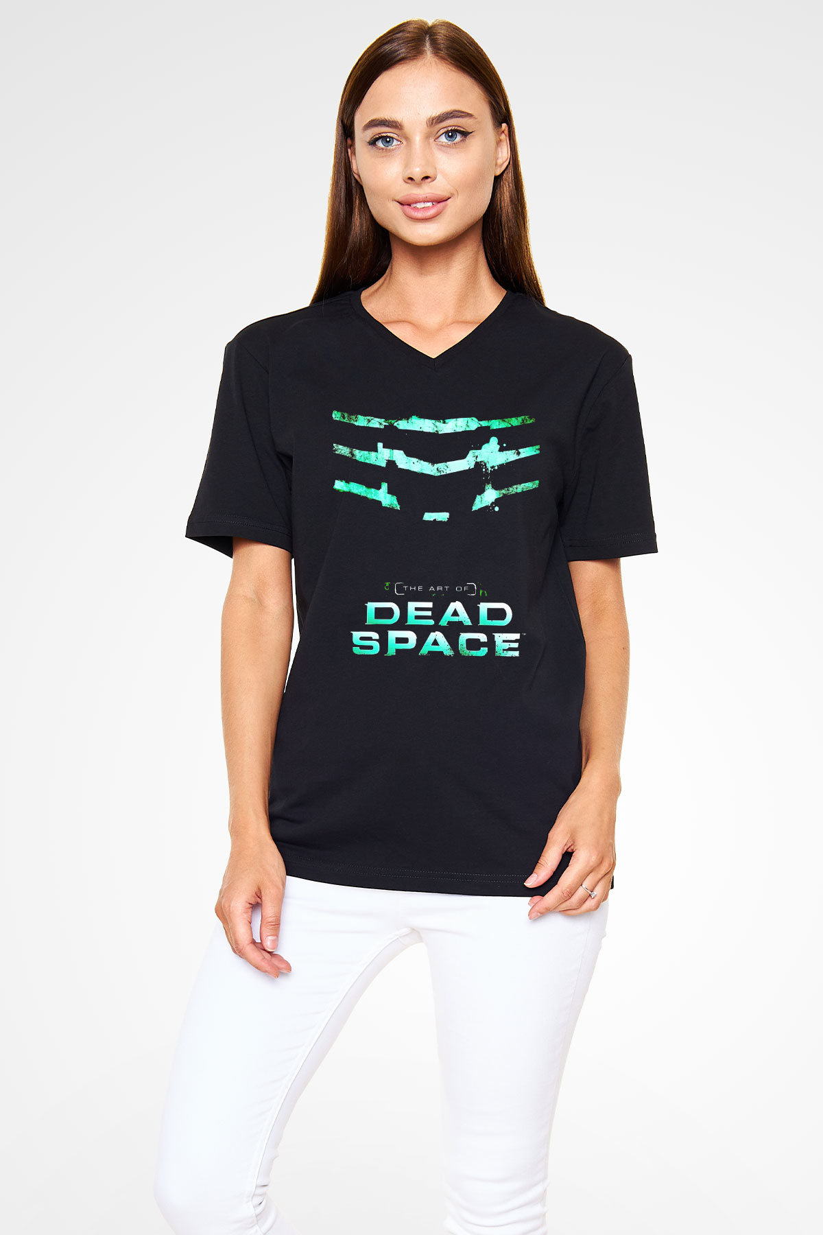 Dead Space Siyah Unisex V Yaka Tişört