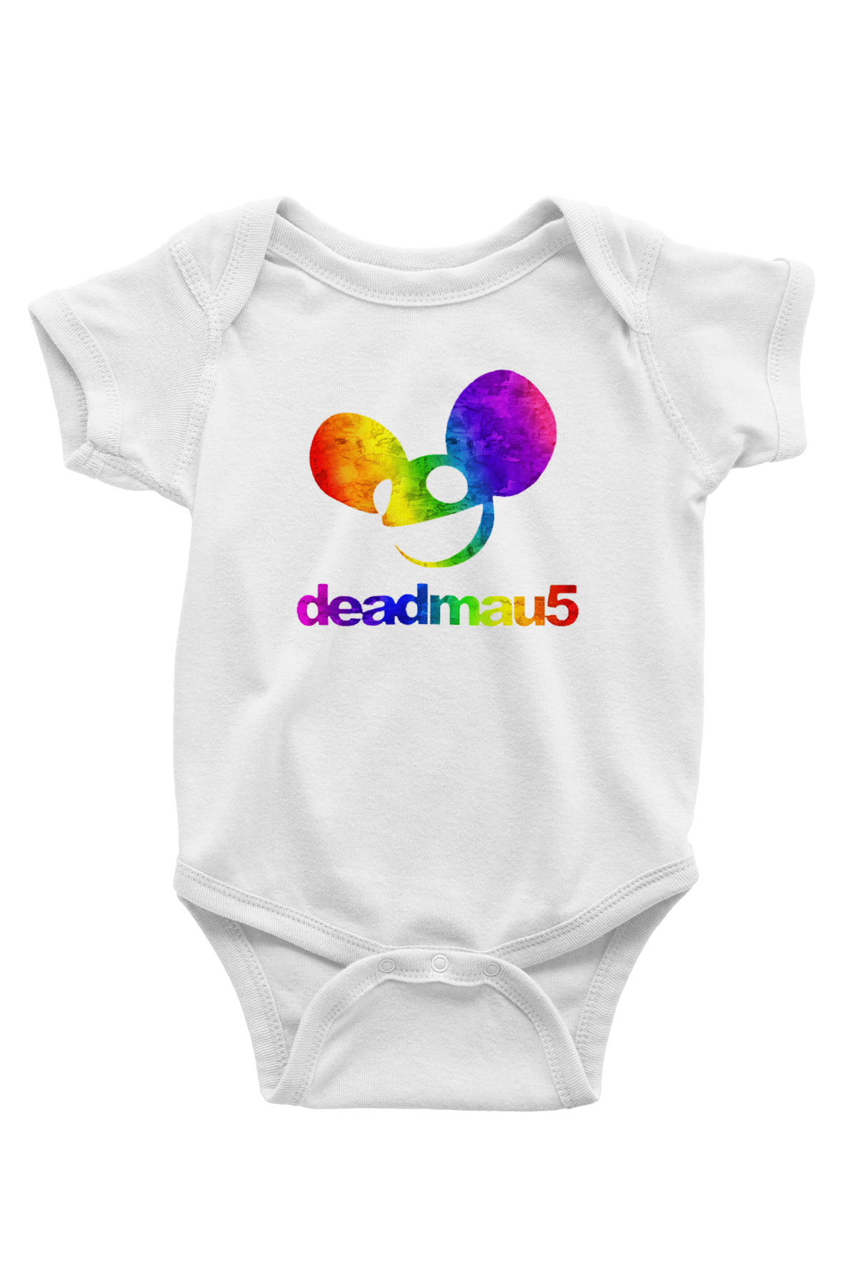 Deadmau5 Baskılı Beyaz Unisex Bebek Body - Zıbın