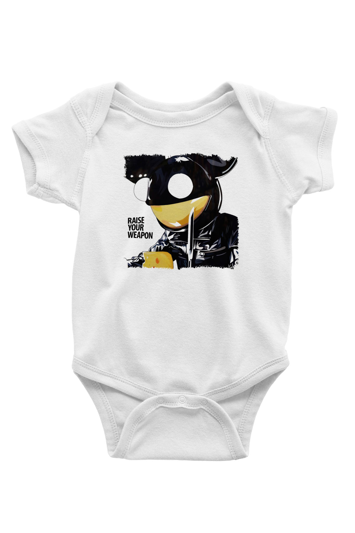 Deadmau5 Baskılı Beyaz Unisex Bebek Body - Zıbın