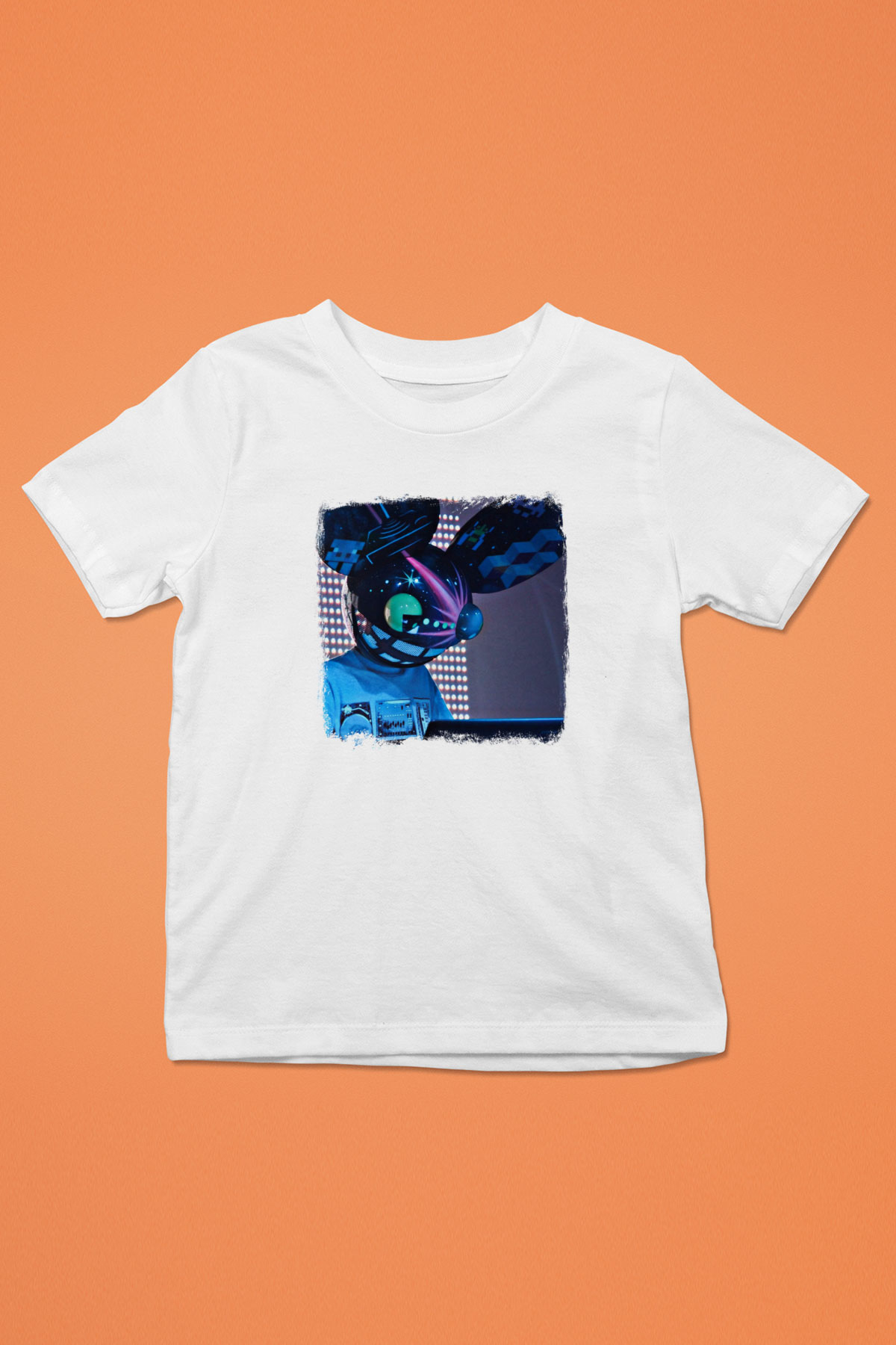 Deadmau5 Baskılı Unisex Beyaz Çocuk Tişört