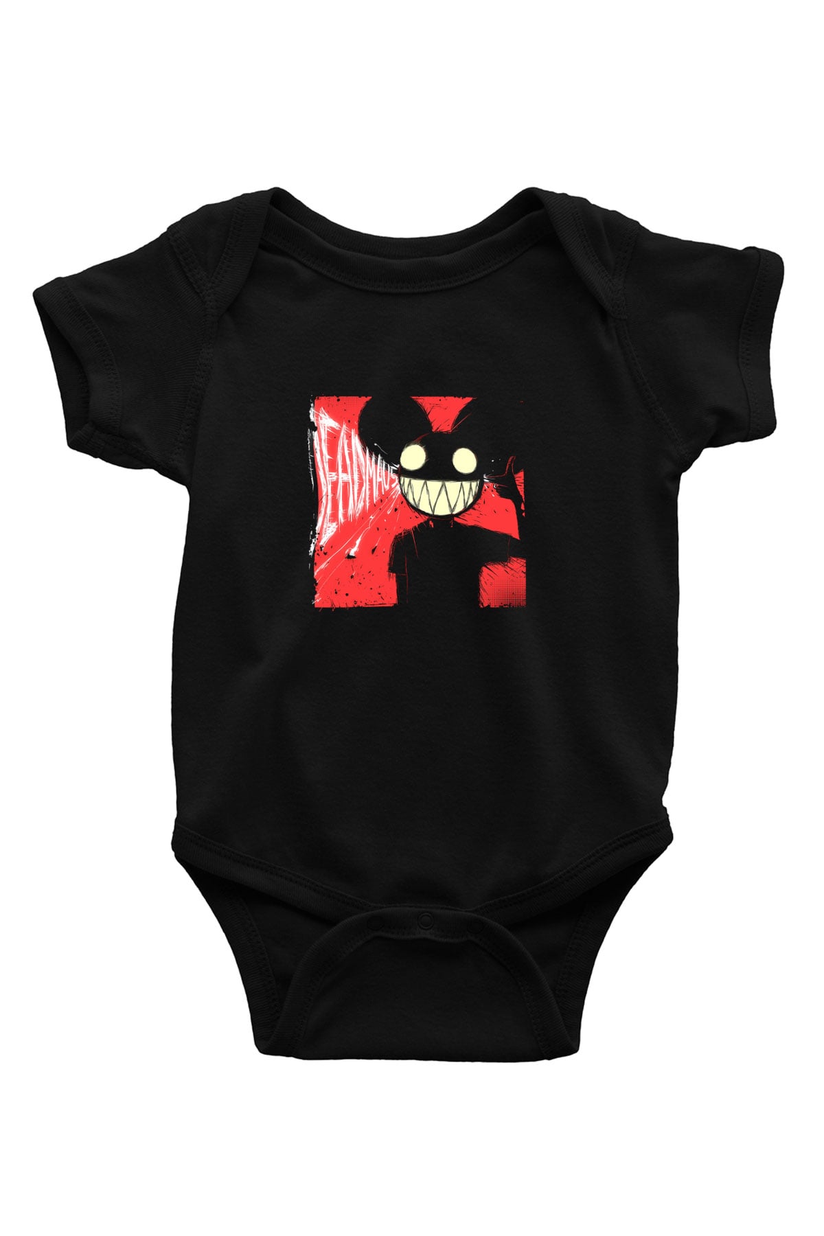 Deadmau5 Baskılı Unisex Siyah Bebek Body - Zıbın