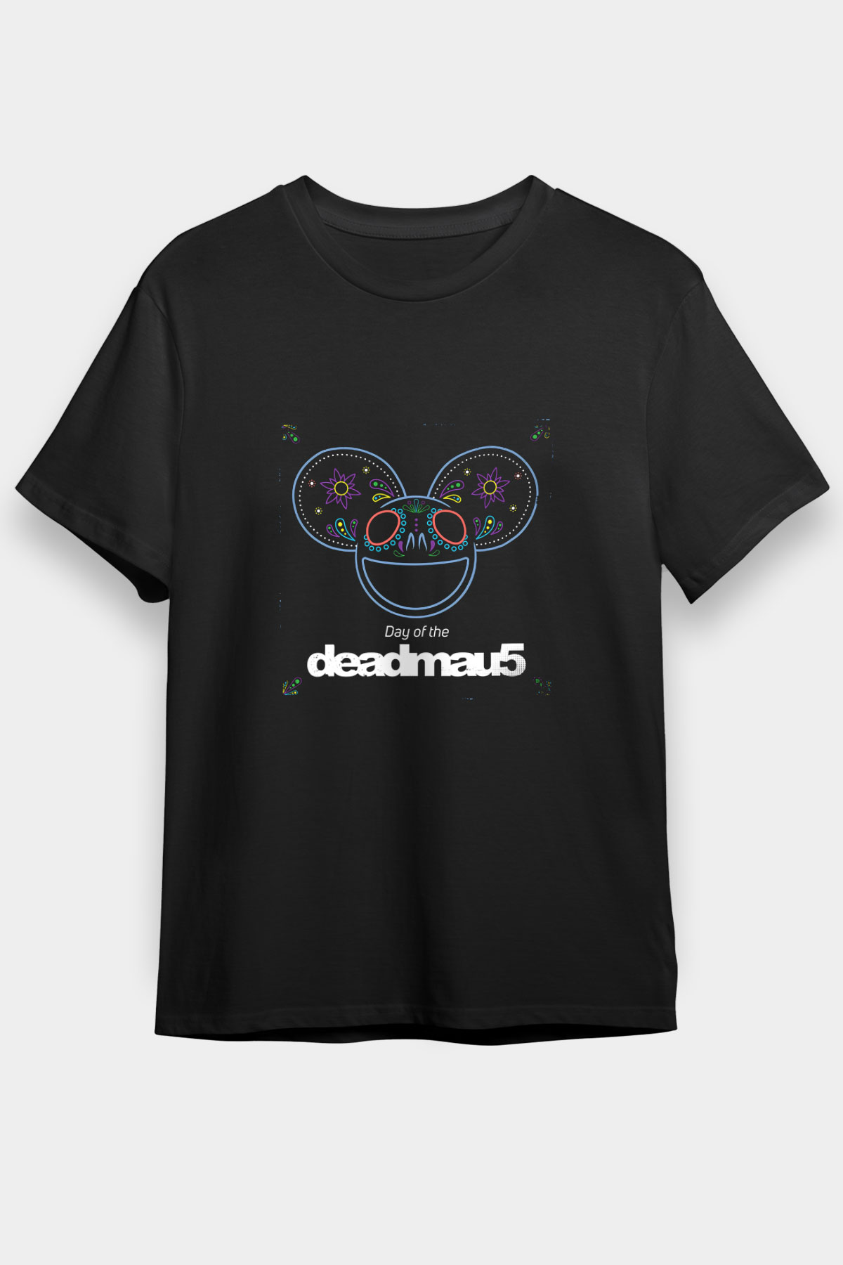 Deadmau5 Baskılı Unisex Siyah Tişört