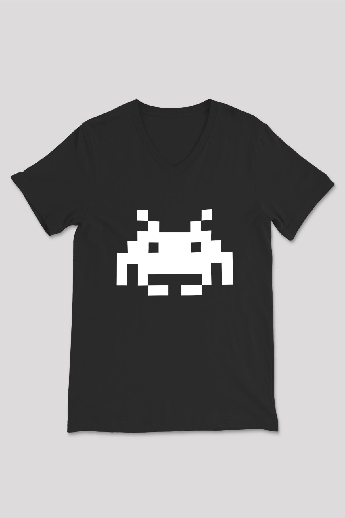 Deadmau5 Baskılı Unisex Siyah V Yaka Tişört