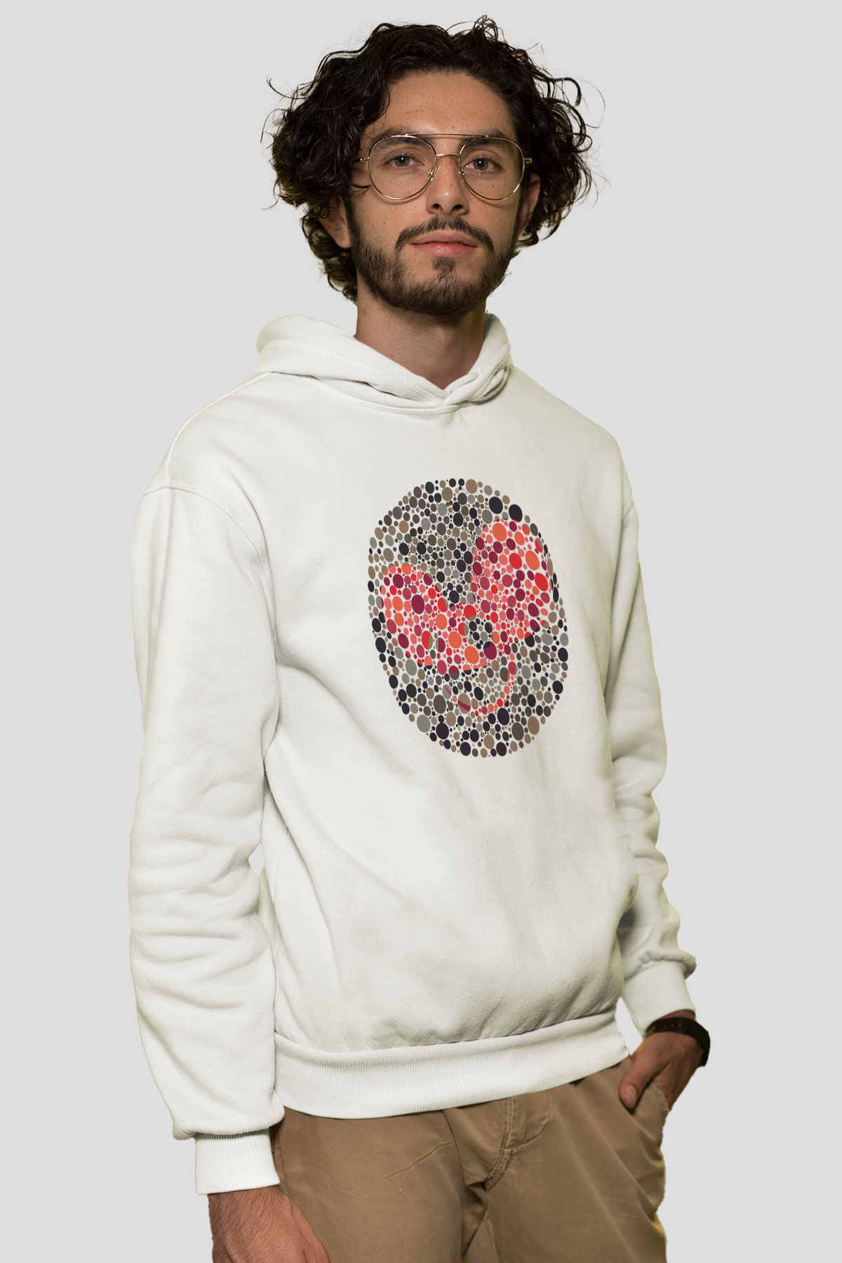 Deadmau5 Beyaz Unisex Kapüşonlu Sweatshirt