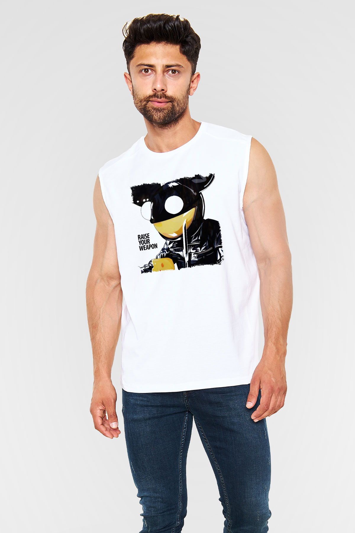 Deadmau5 Beyaz Unisex Kolsuz Tişört