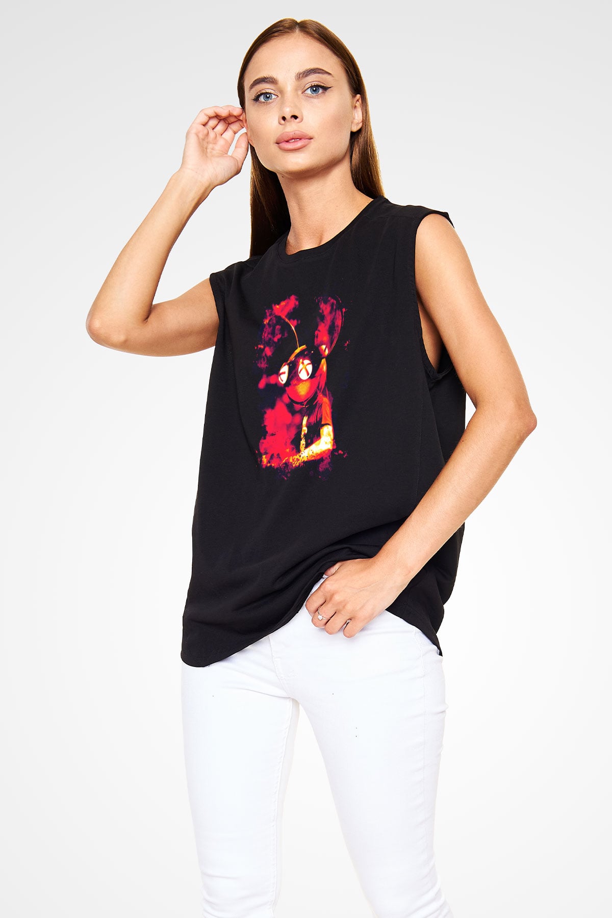 Deadmau5 Siyah Unisex Kolsuz Tişört