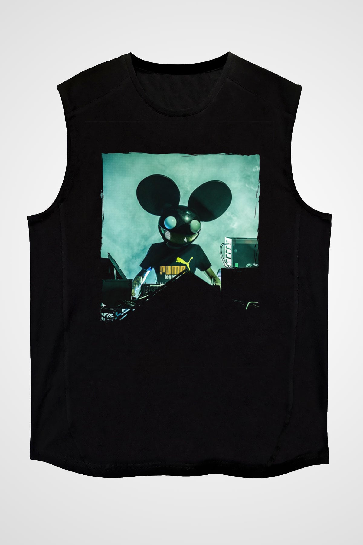 Deadmau5 Siyah Unisex Kolsuz Tişört