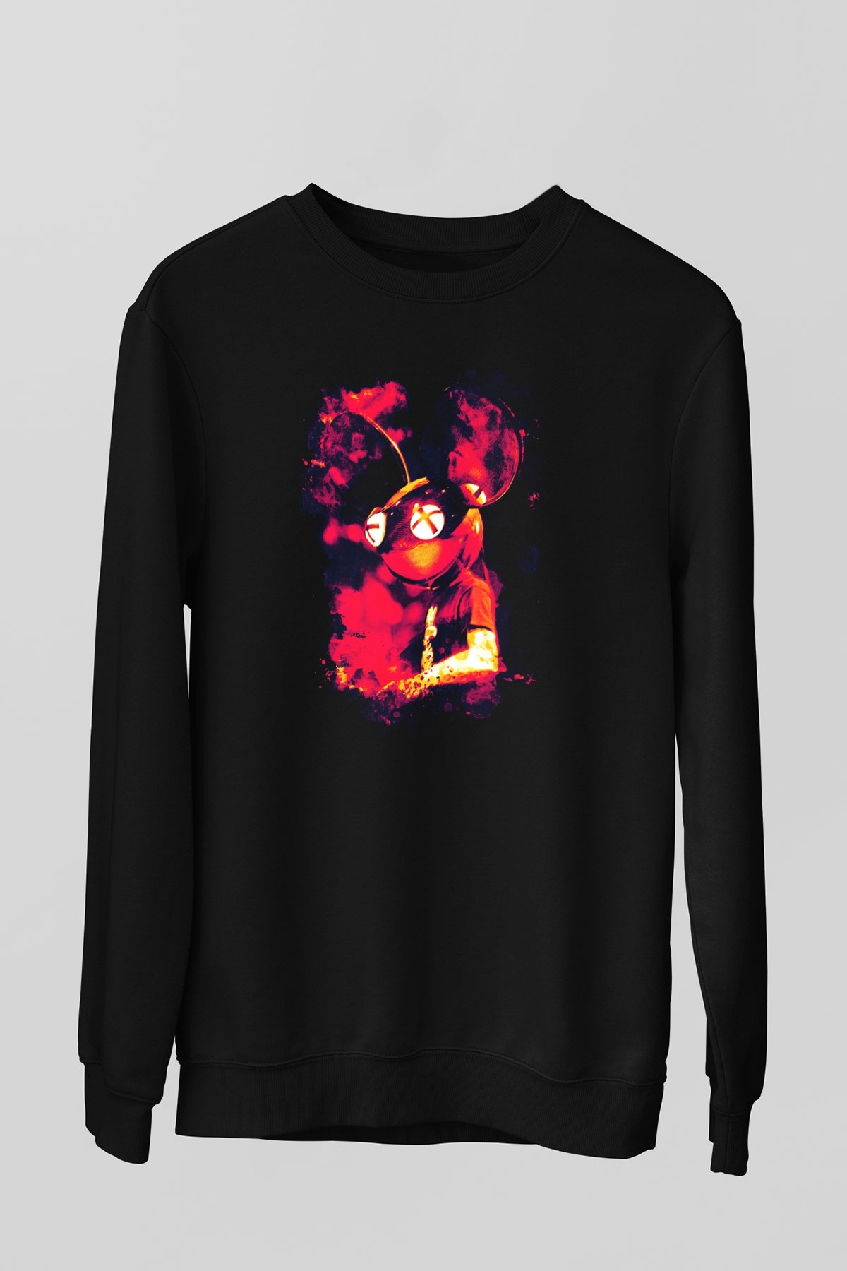 Deadmau5 Siyah Unisex Sweatshirt