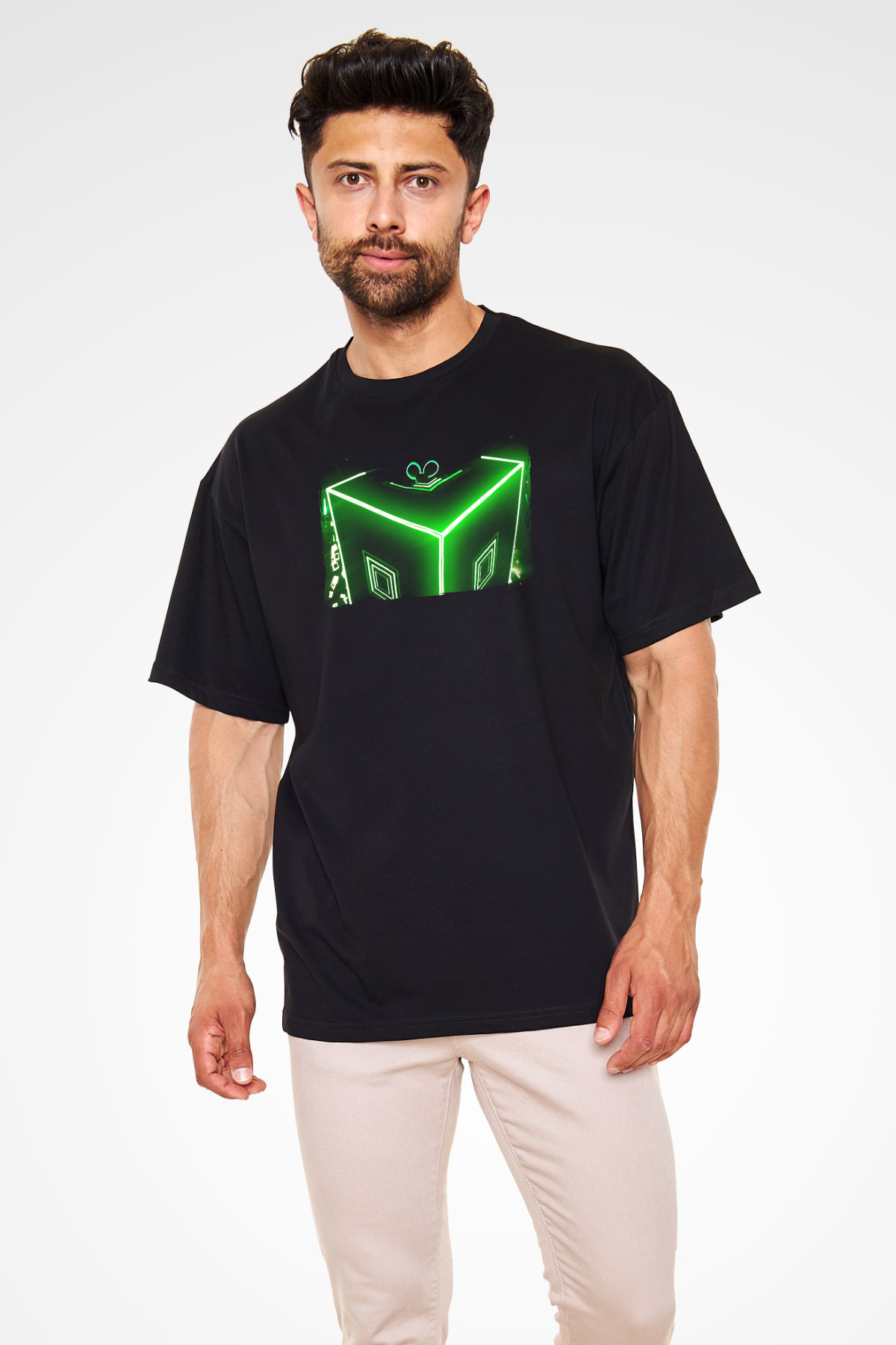 Deadmau5 Siyah Oversize Tişört Oversize T-shirt - TişörtFabrikası