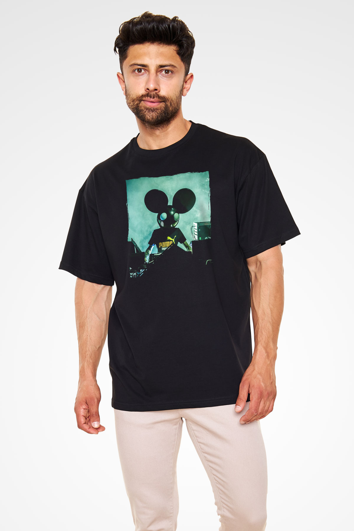 Deadmau5 Siyah Oversize Tişört Oversize T-shirt - TişörtFabrikası