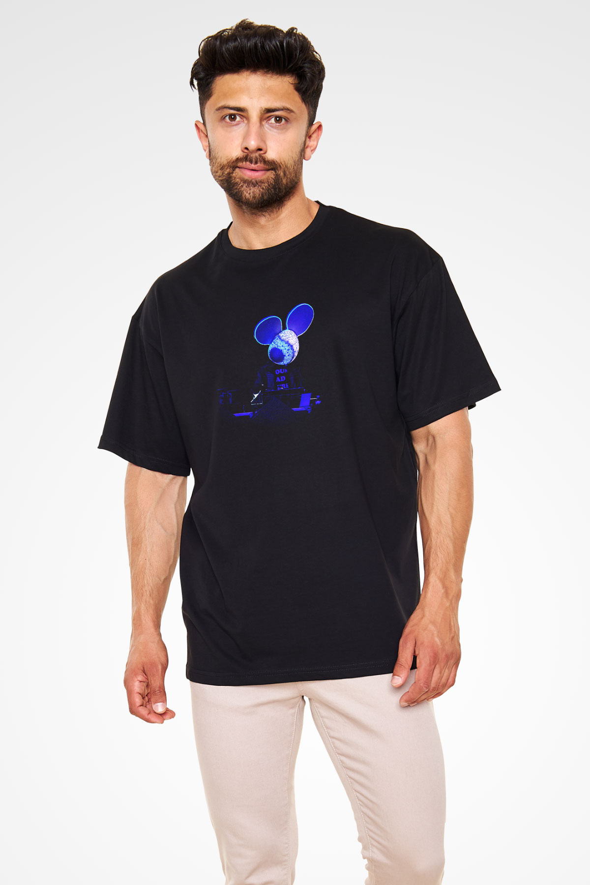 Deadmau5 Siyah Oversize Tişört Oversize T-shirt - TişörtFabrikası