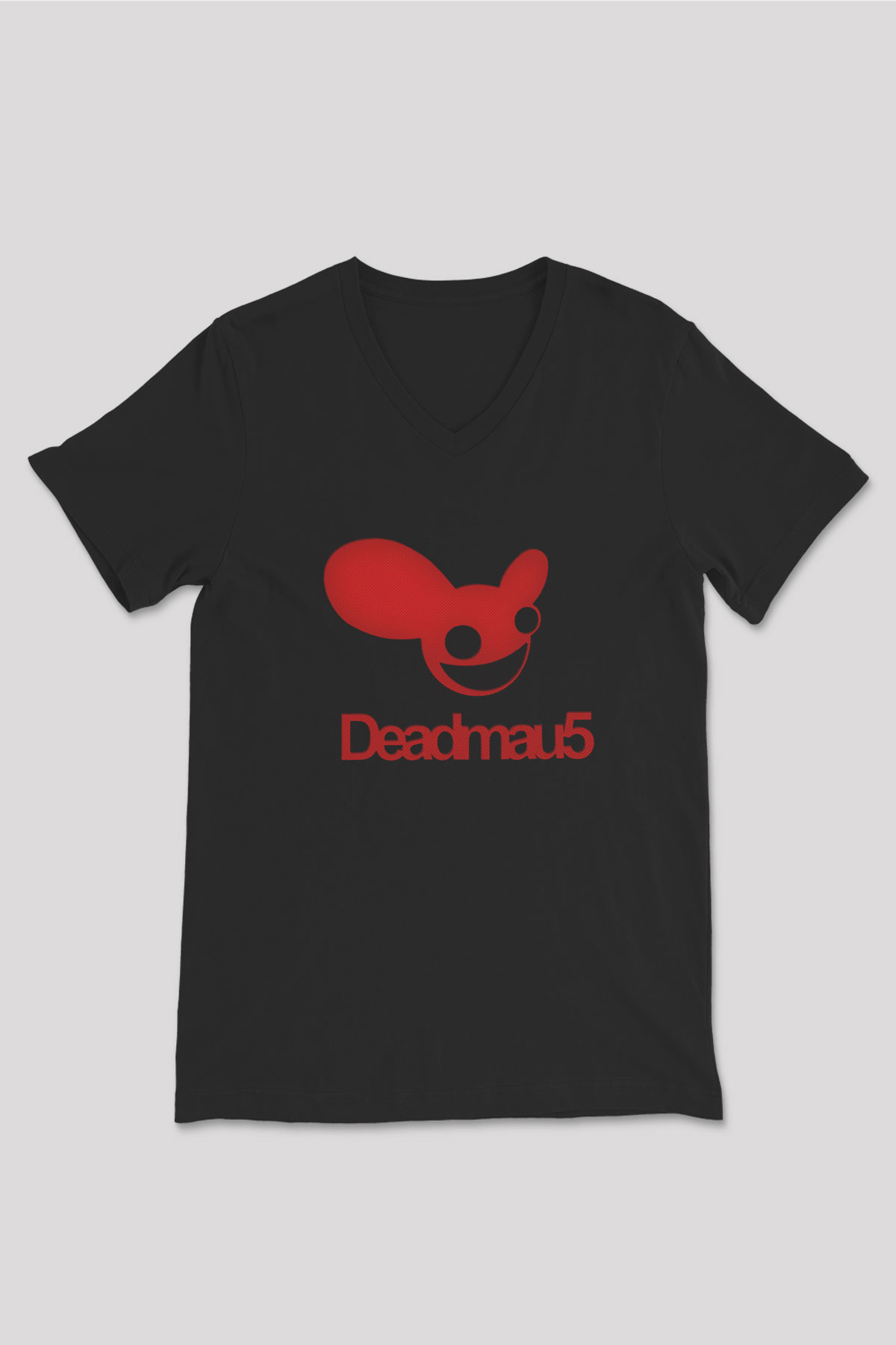 Deadmau5 Siyah Unisex V Yaka Tişört