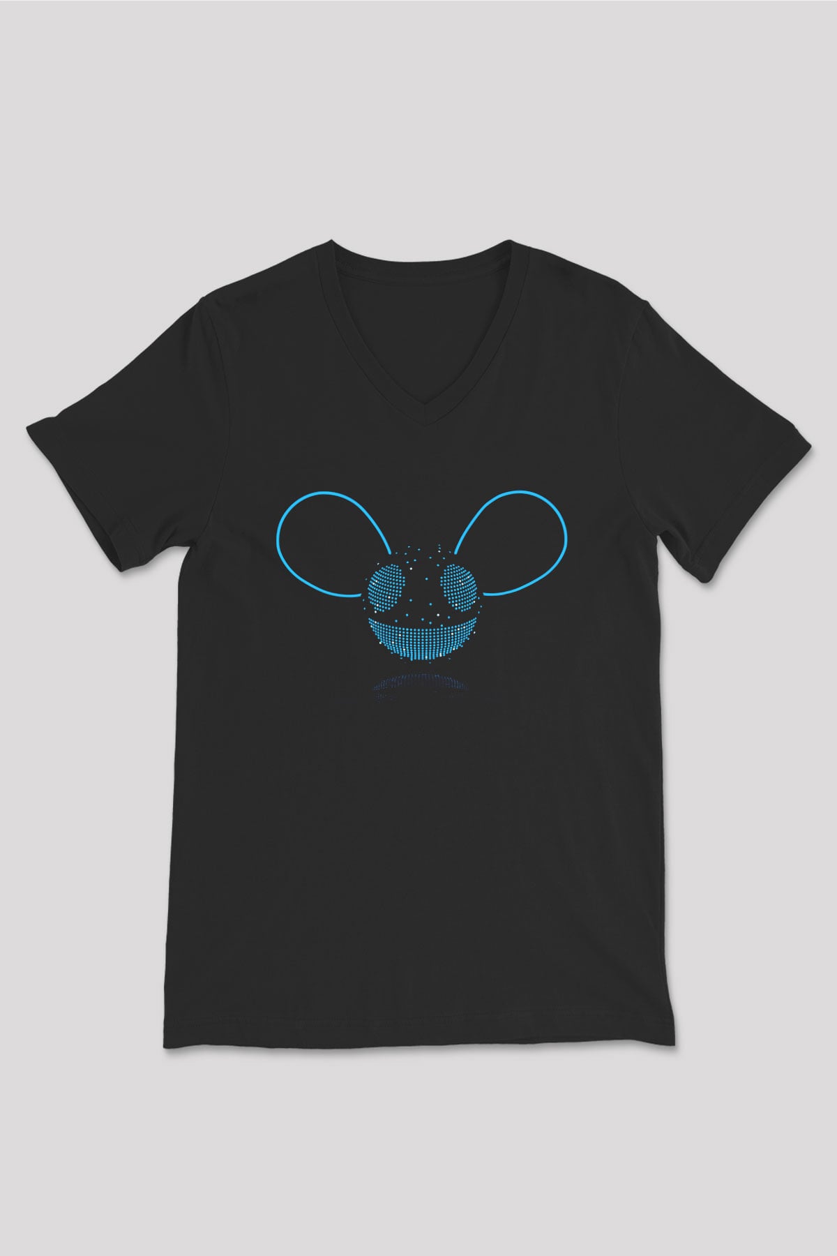 Deadmau5 Siyah Unisex V Yaka Tişört T-Shirt