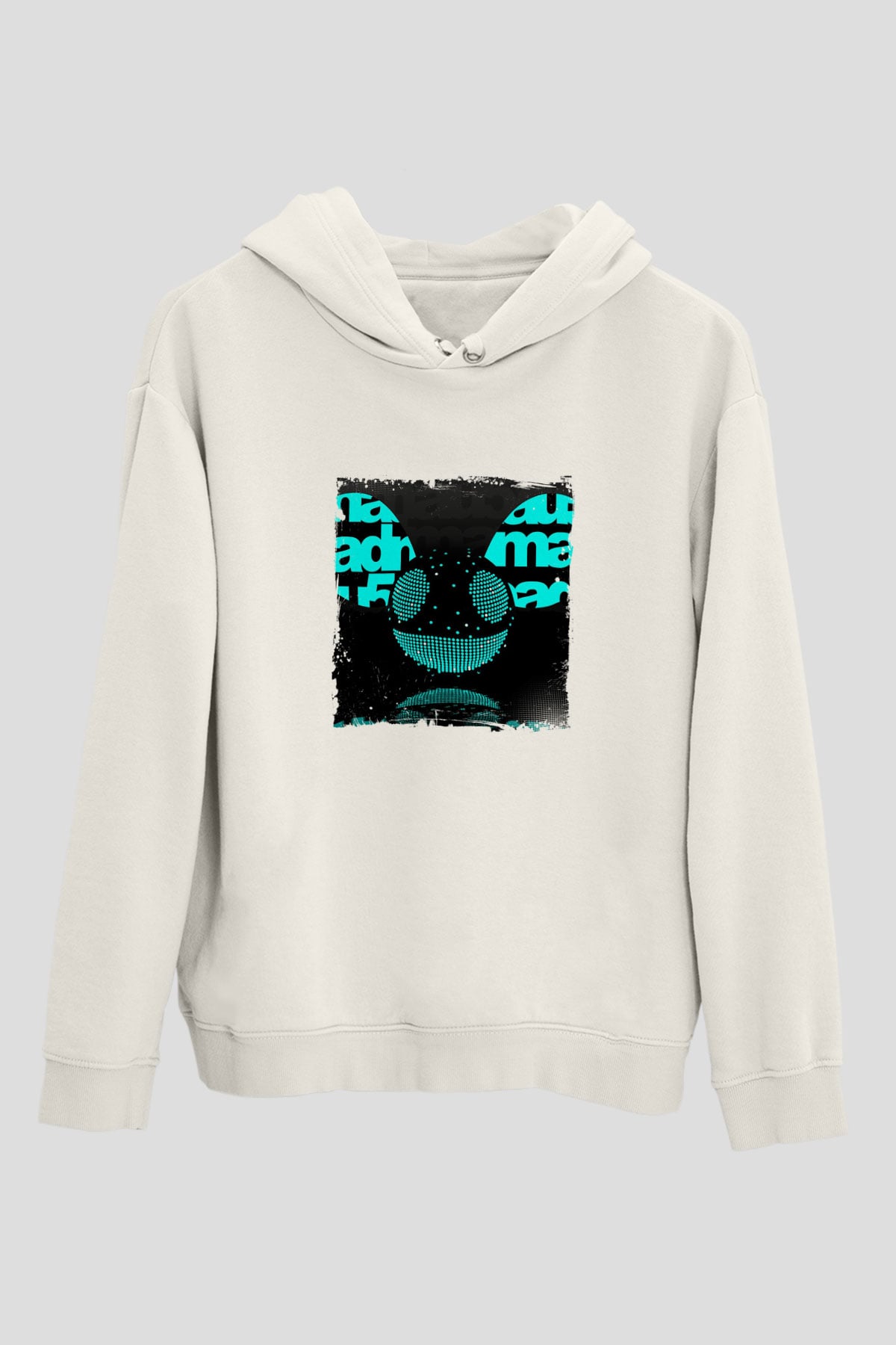 Deadmau5Baskılı Beyaz Hoodie