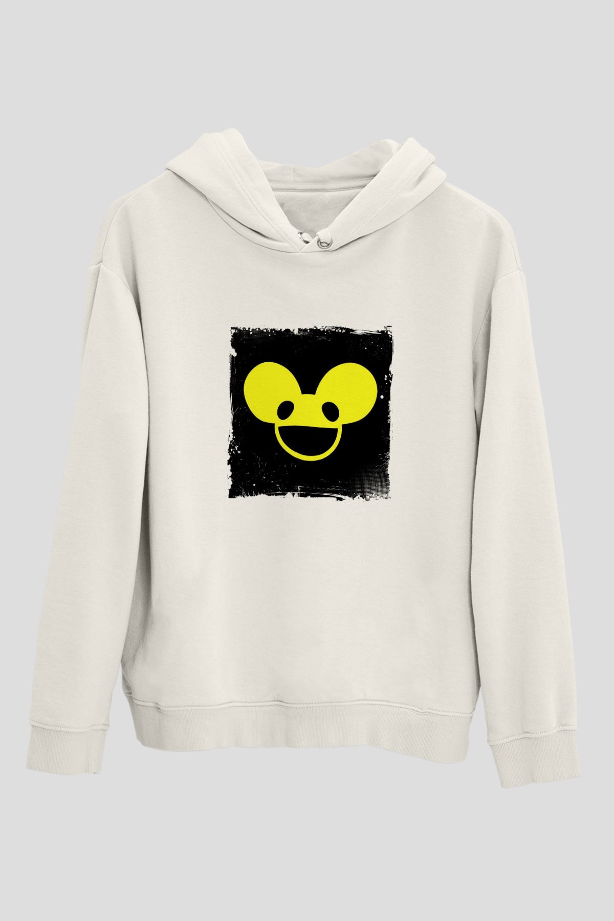 Deadmau5Baskılı Beyaz Hoodie