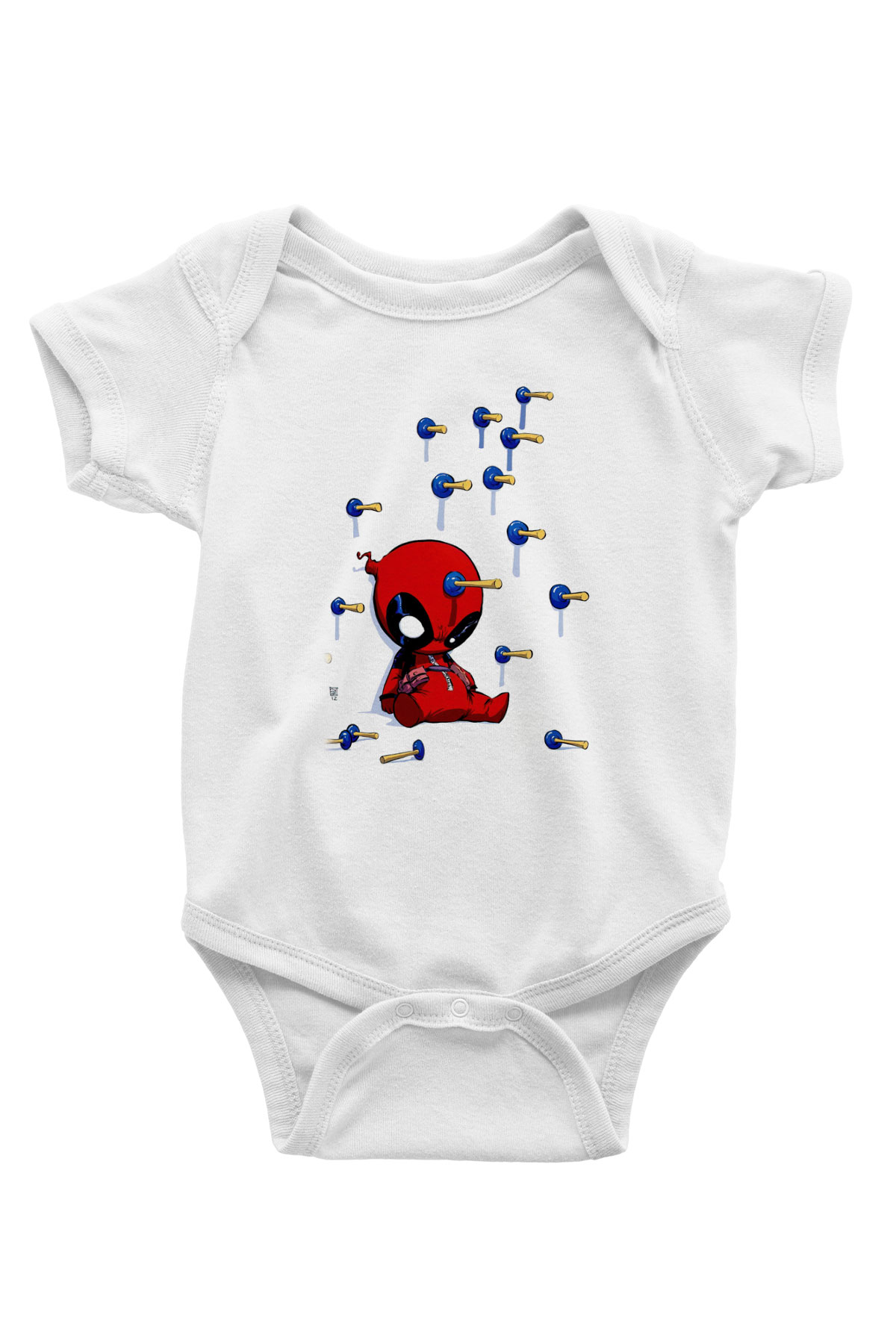 Deadpool BaskılıBeyaz  Bebek Body - Zıbın