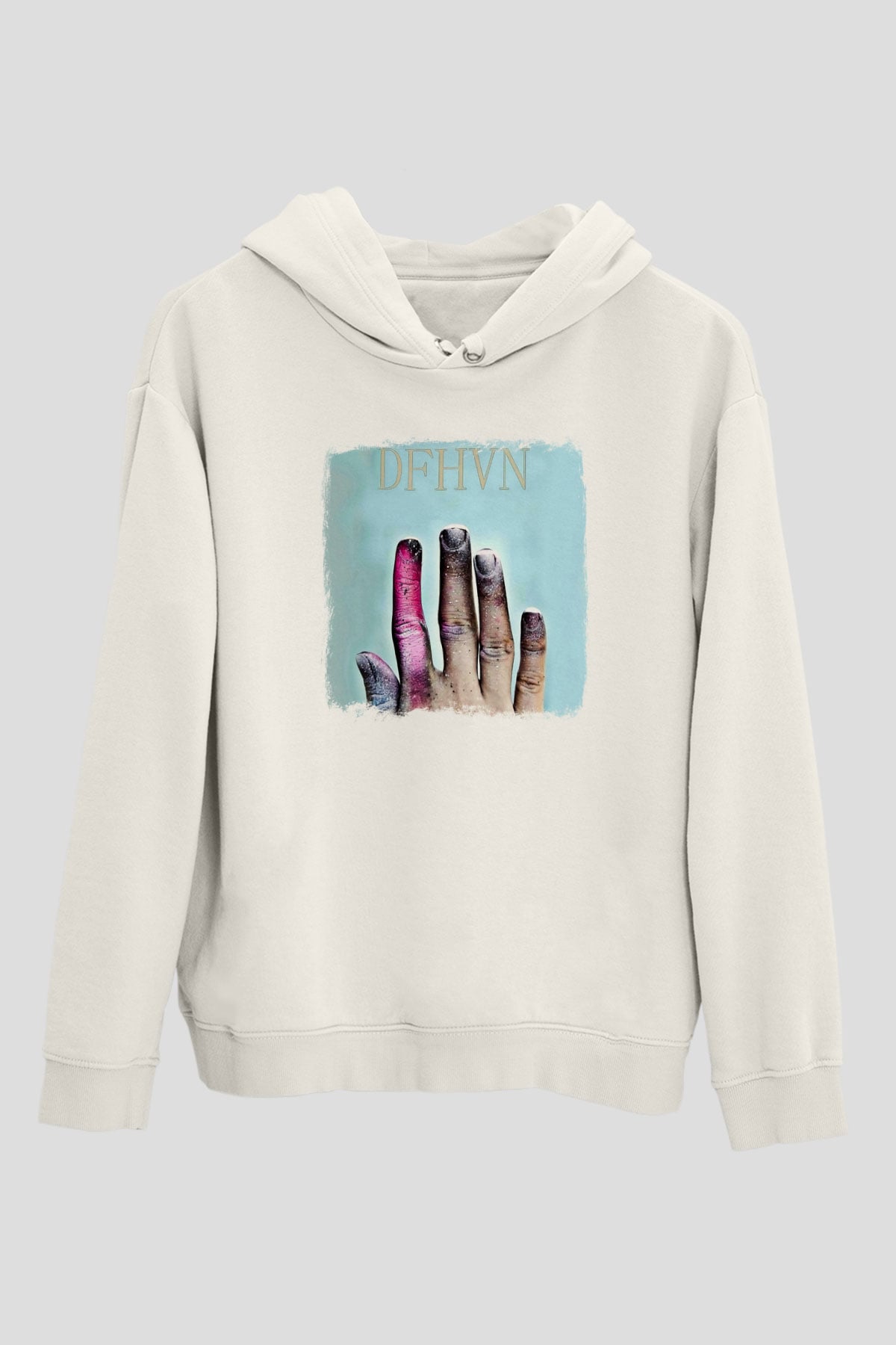 Deafheaven Baskılı Unisex Beyaz Hoodie