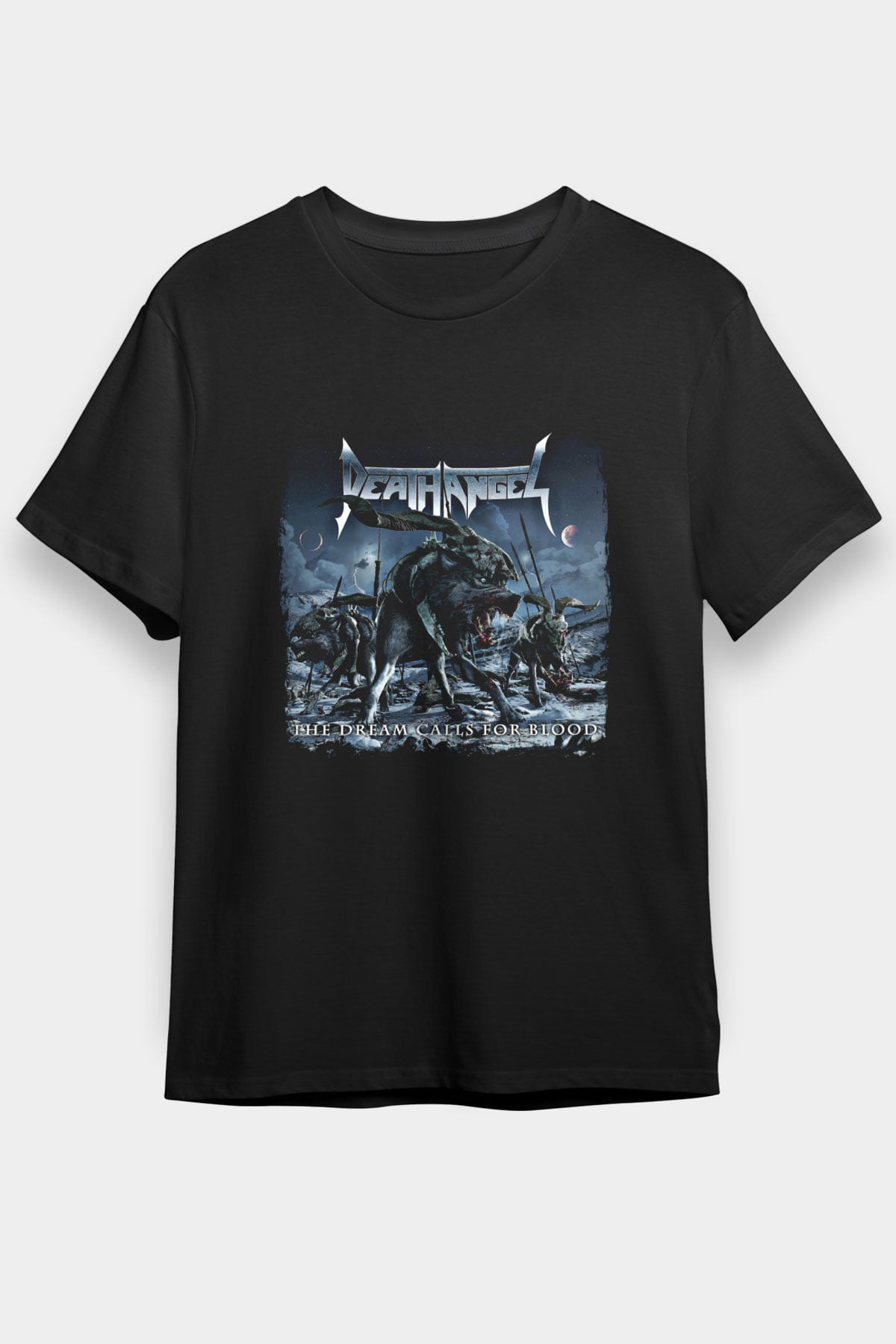Death Angel Baskılı Unisex Siyah Tişört